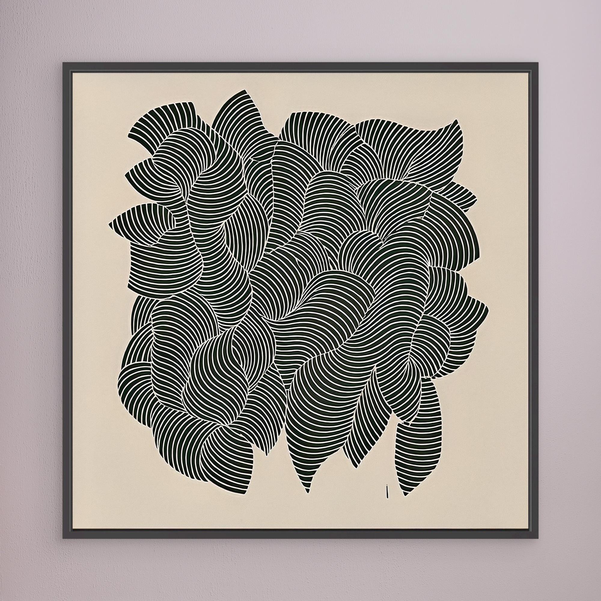 Canvas Print: Flowing Forms – Modern Minimalist Line Art - Chiara Rossetti