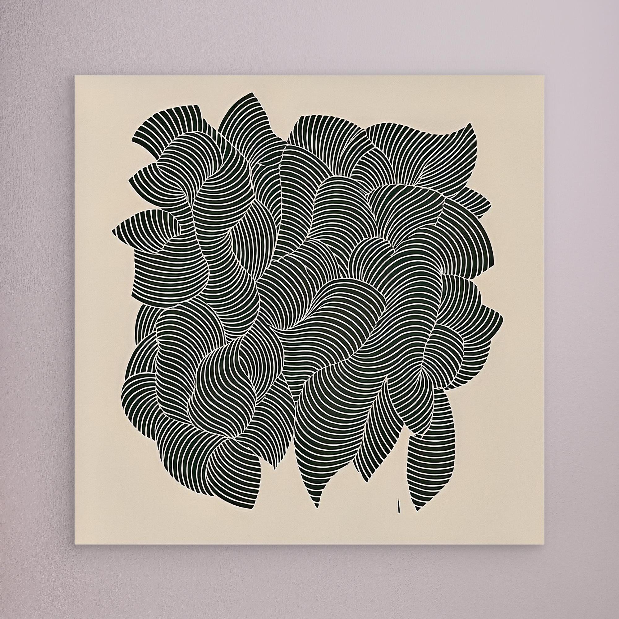 Canvas Print: Flowing Forms – Modern Minimalist Line Art modern abstract canvas wall art by Rossetti Art – luxury interior design artwork for living room, bedroom, office – Contemporary Minimalism Flowing Forms Canvas Minimalist Line Art