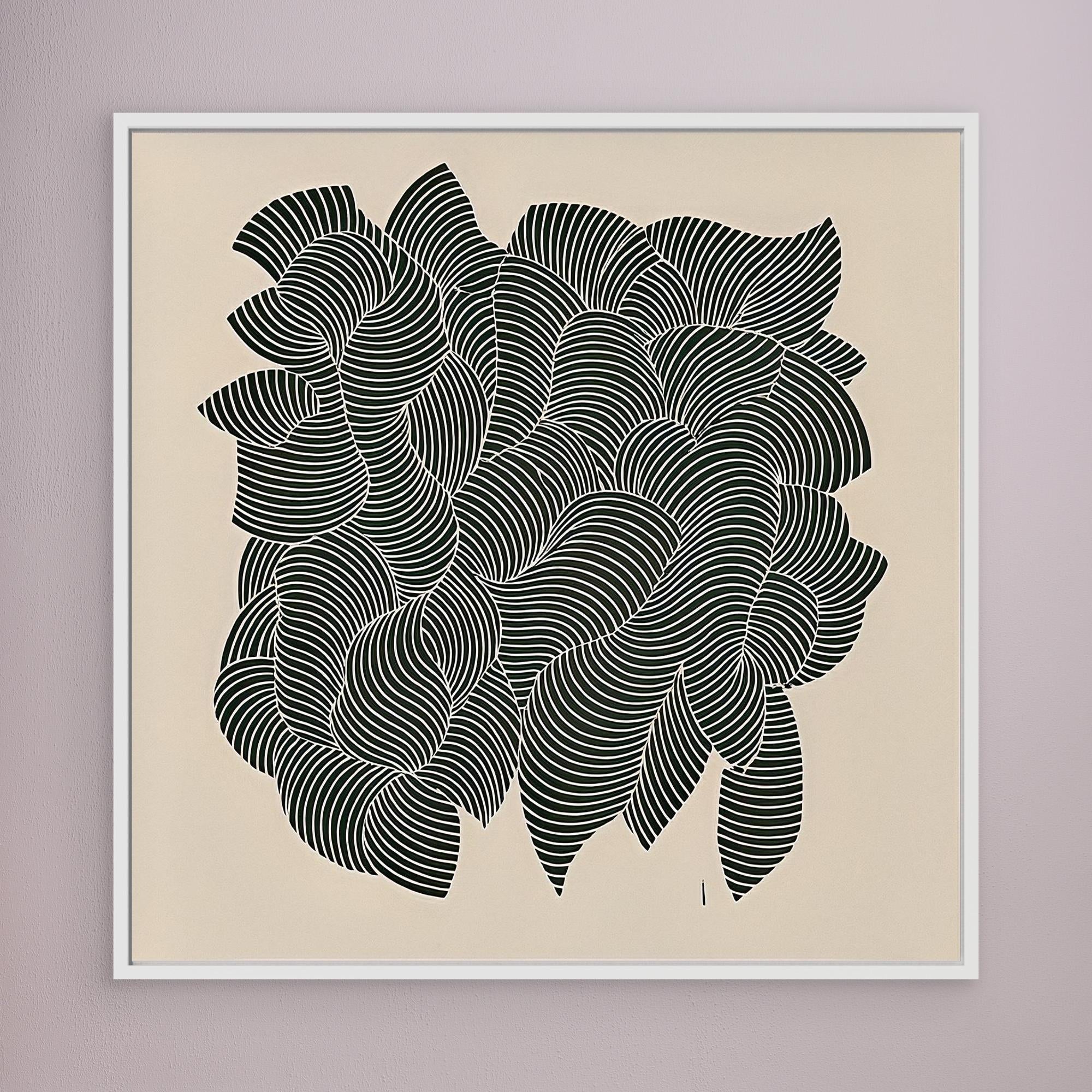 Canvas Print: Flowing Forms – Modern Minimalist Line Art modern abstract canvas wall art by Rossetti Art – luxury interior design artwork for living room, bedroom, office – Contemporary Minimalism Flowing Forms Canvas Minimalist Line Art