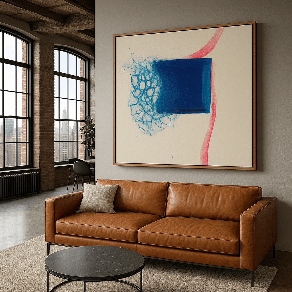 Canvas Print : "Fragmented Harmony" - Minimalist Abstract Wall Art Print modern abstract canvas wall art by Rossetti Art – luxury interior design artwork for living room, bedroom, office – contemporary art piece Contemporary Canvas Art Contemporary canvas print
