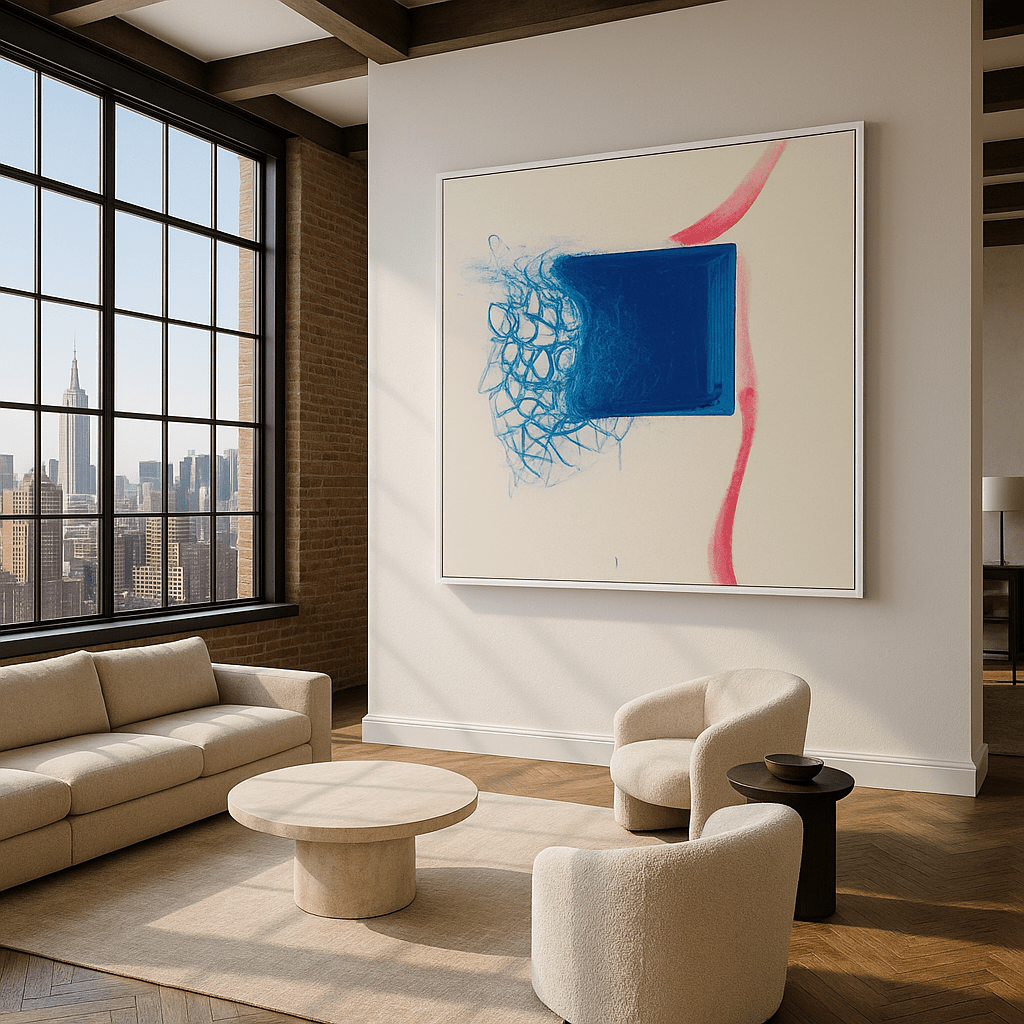 Canvas Print : "Fragmented Harmony" - Minimalist Abstract Wall Art Print modern abstract canvas wall art by Rossetti Art – luxury interior design artwork for living room, bedroom, office – contemporary art piece Contemporary Canvas Art Contemporary canvas print