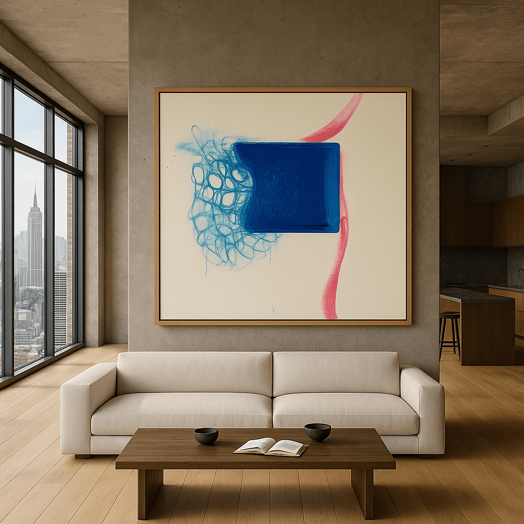 Canvas Print : "Fragmented Harmony" - Minimalist Abstract Wall Art Print modern abstract canvas wall art by Rossetti Art – luxury interior design artwork for living room, bedroom, office – contemporary art piece Contemporary Canvas Art Contemporary canvas print