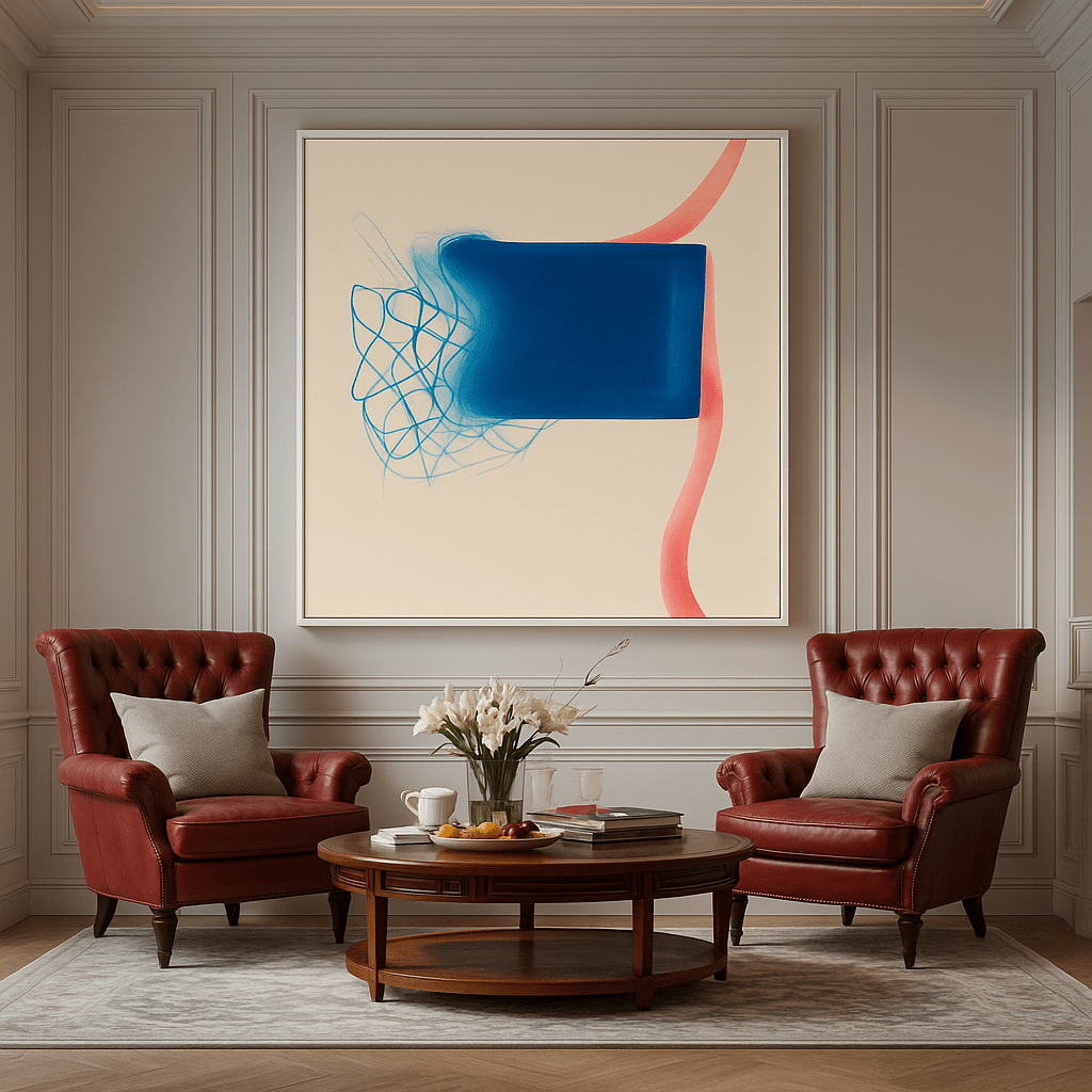 Canvas Print : "Fragmented Harmony" - Minimalist Abstract Wall Art Print modern abstract canvas wall art by Rossetti Art – luxury interior design artwork for living room, bedroom, office – contemporary art piece Contemporary Canvas Art Contemporary canvas print