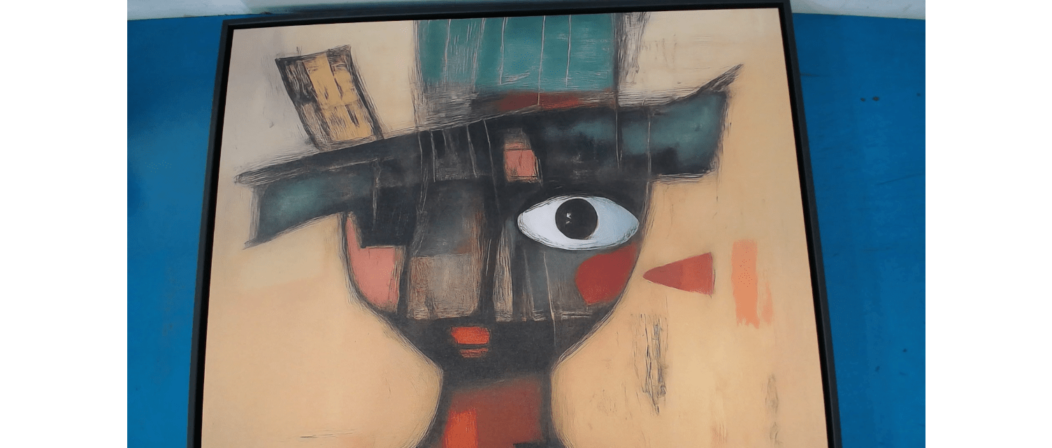 Canvas Print : "Fragmented Whimsy" - Portrait Wall Art Print modern abstract canvas wall art by Rossetti Art – luxury interior design artwork for living room, bedroom, office – contemporary art piece Contemporary Canvas Art Contemporary canvas print