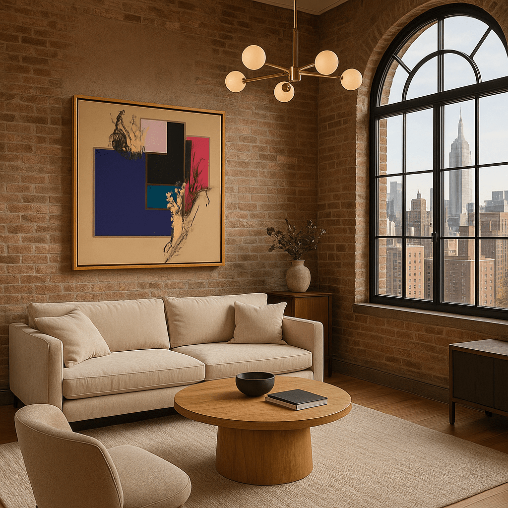 Canvas Print : "Fusion Blocks" - Geometric Abstract Wall Art modern abstract canvas wall art by Rossetti Art – luxury interior design artwork for living room, bedroom, office – contemporary art piece Contemporary Canvas Art Contemporary canvas print