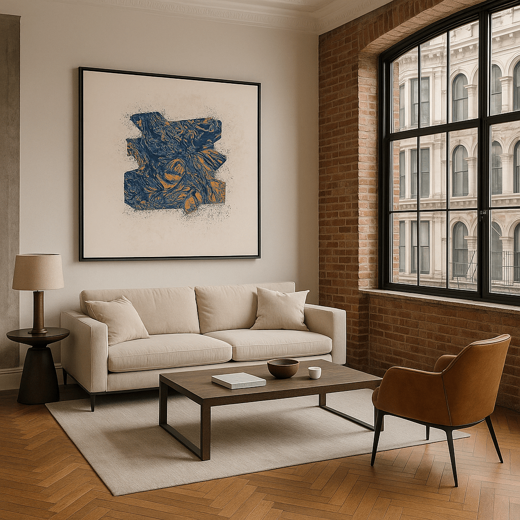 Canvas Print : "Golden Flow" - Marble Wall Art Print modern abstract canvas wall art by Rossetti Art – luxury interior design artwork for living room, bedroom, office – contemporary art piece Contemporary Canvas Art Contemporary canvas print