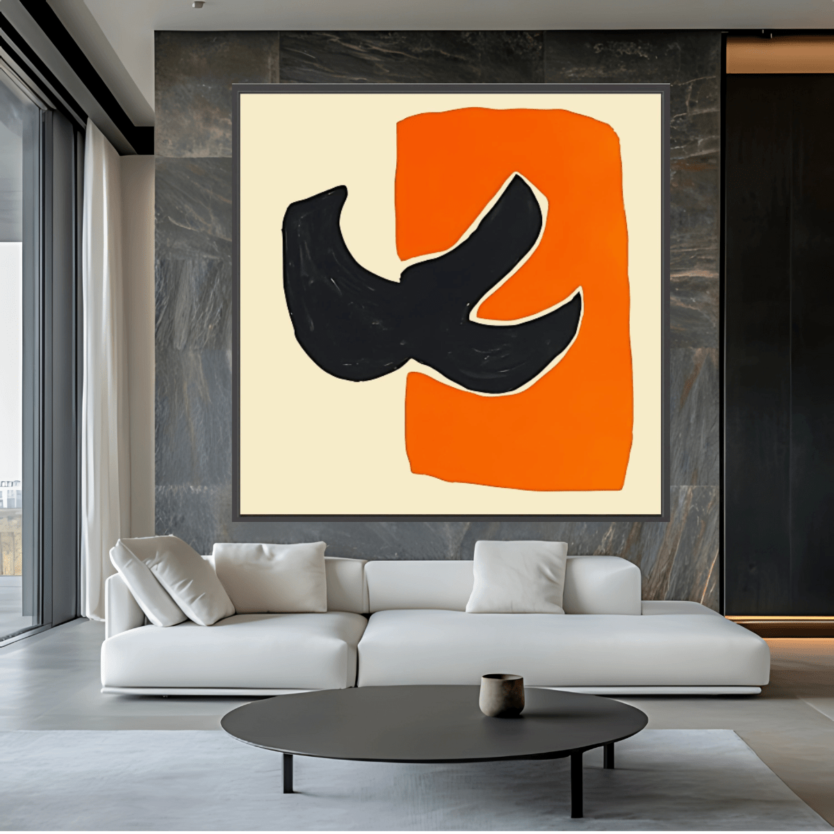 Canvas Print: Happy Bold Harmony - Abstract Modern Art modern abstract canvas wall art by Rossetti Art – luxury interior design artwork for living room, bedroom, office – Contemporary Art for Sale contemporary art piece Contemporary art print