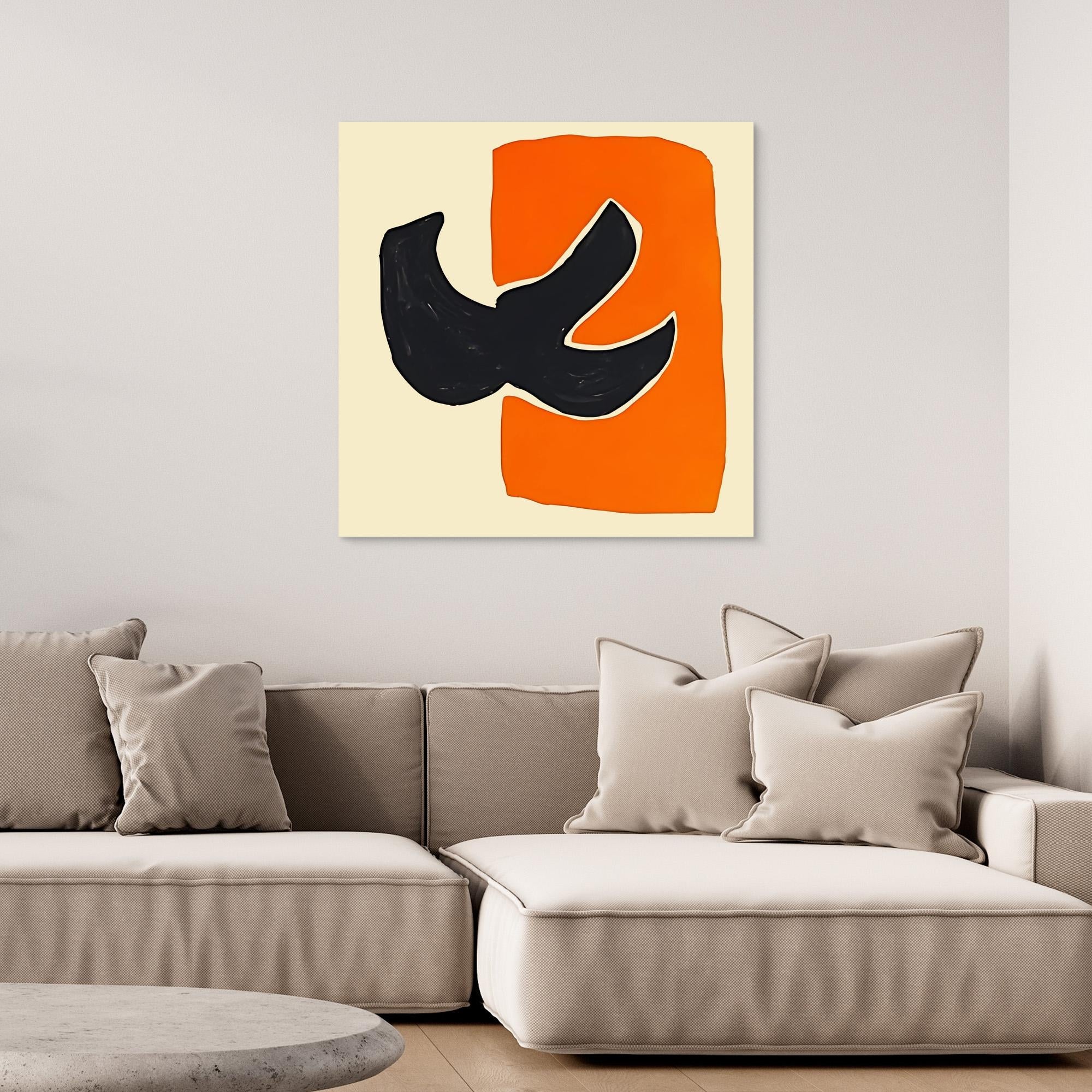 Canvas Print: Happy Bold Harmony - Abstract Modern Art modern abstract canvas wall art by Rossetti Art – luxury interior design artwork for living room, bedroom, office – Contemporary Art for Sale contemporary art piece Contemporary art print
