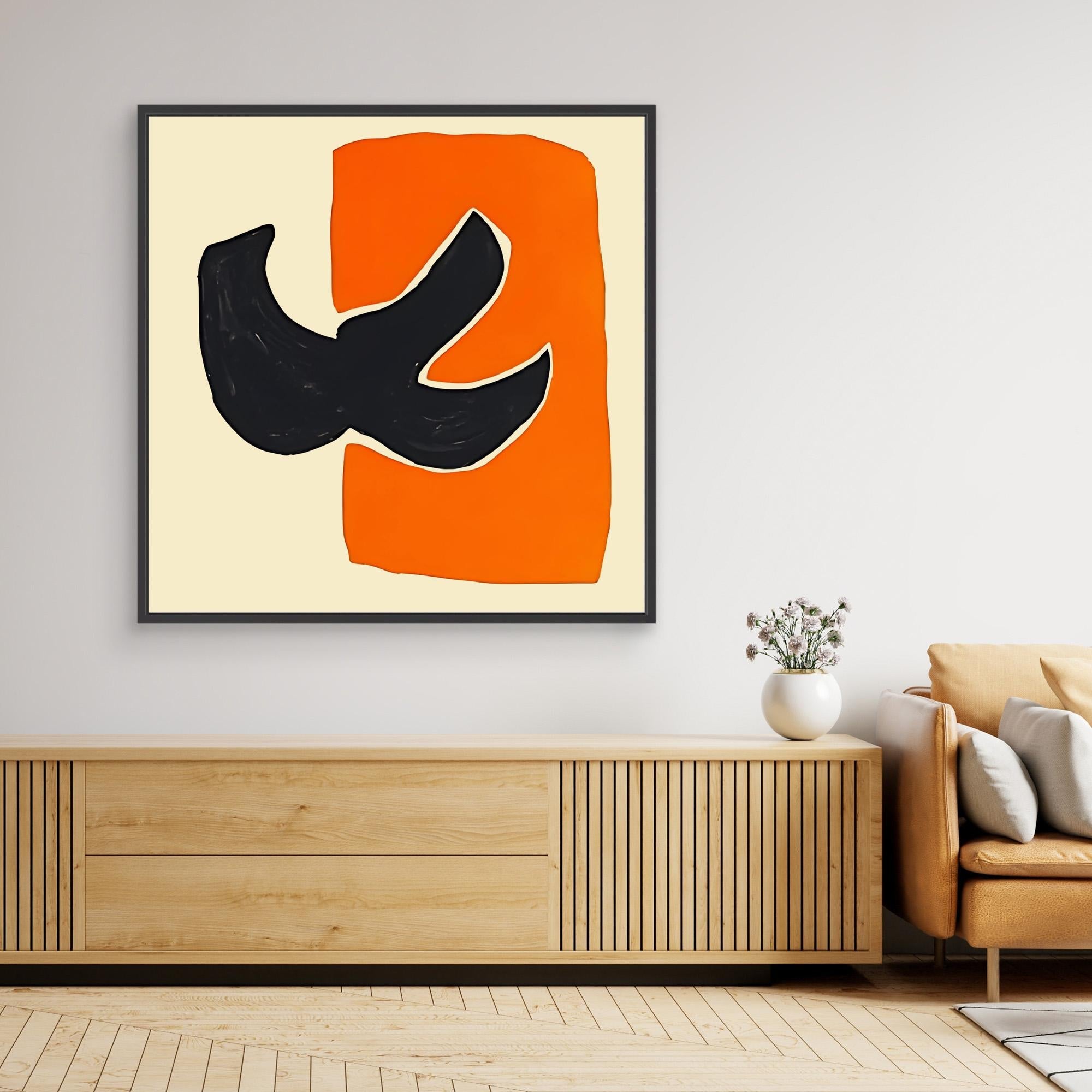 Canvas Print: Happy Bold Harmony - Abstract Modern Art modern abstract canvas wall art by Rossetti Art – luxury interior design artwork for living room, bedroom, office – Contemporary Art for Sale contemporary art piece Contemporary art print