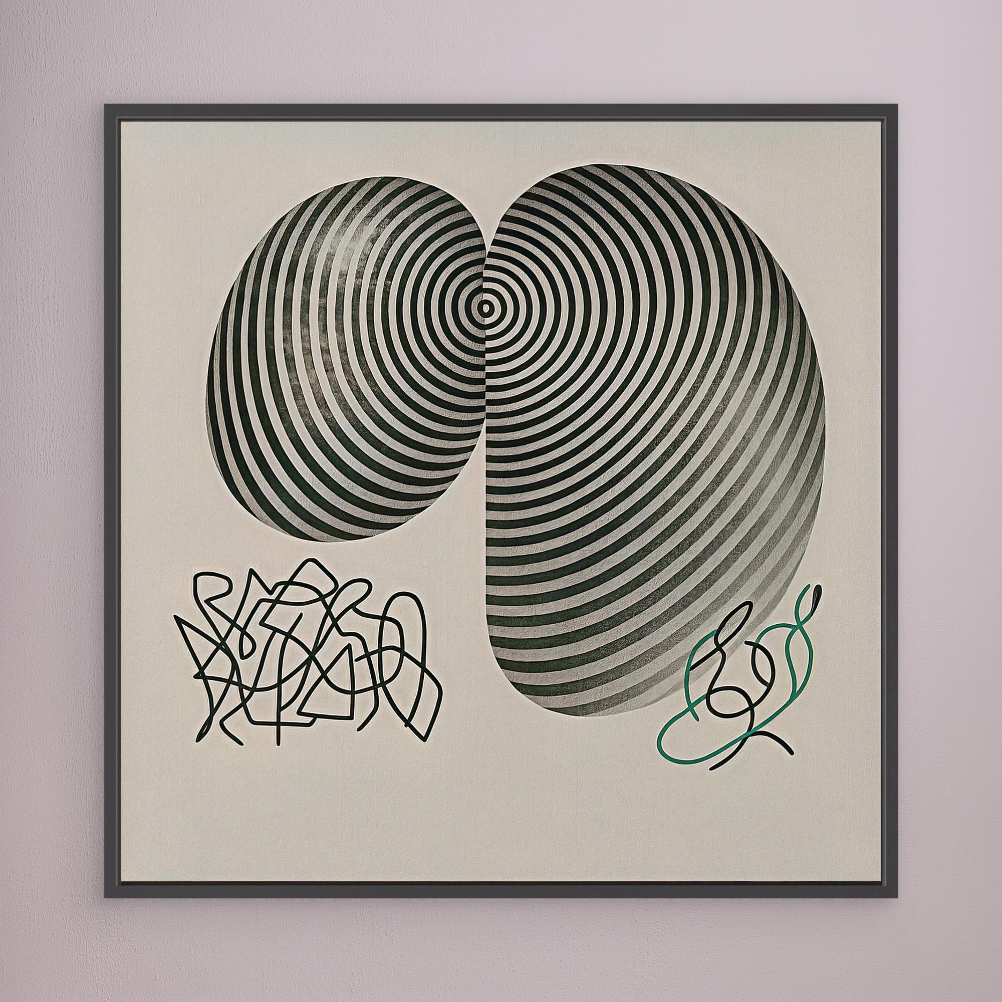 Canvas Print: Hypnotic Duality – Abstract Minimalist Art Prints - Chiara Rossetti