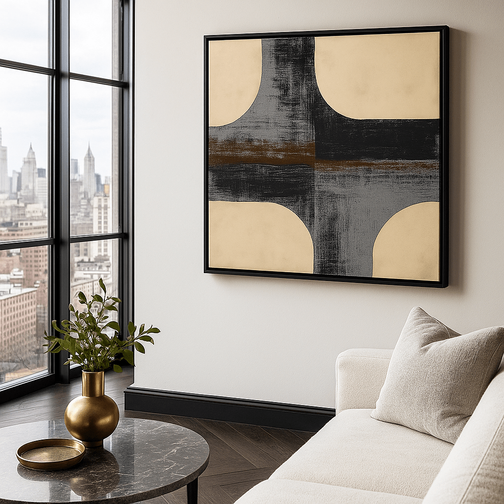 Canvas Print: Industrial Crossfade – Minimalist Abstract Art Canvas - Chiara Rossetti
