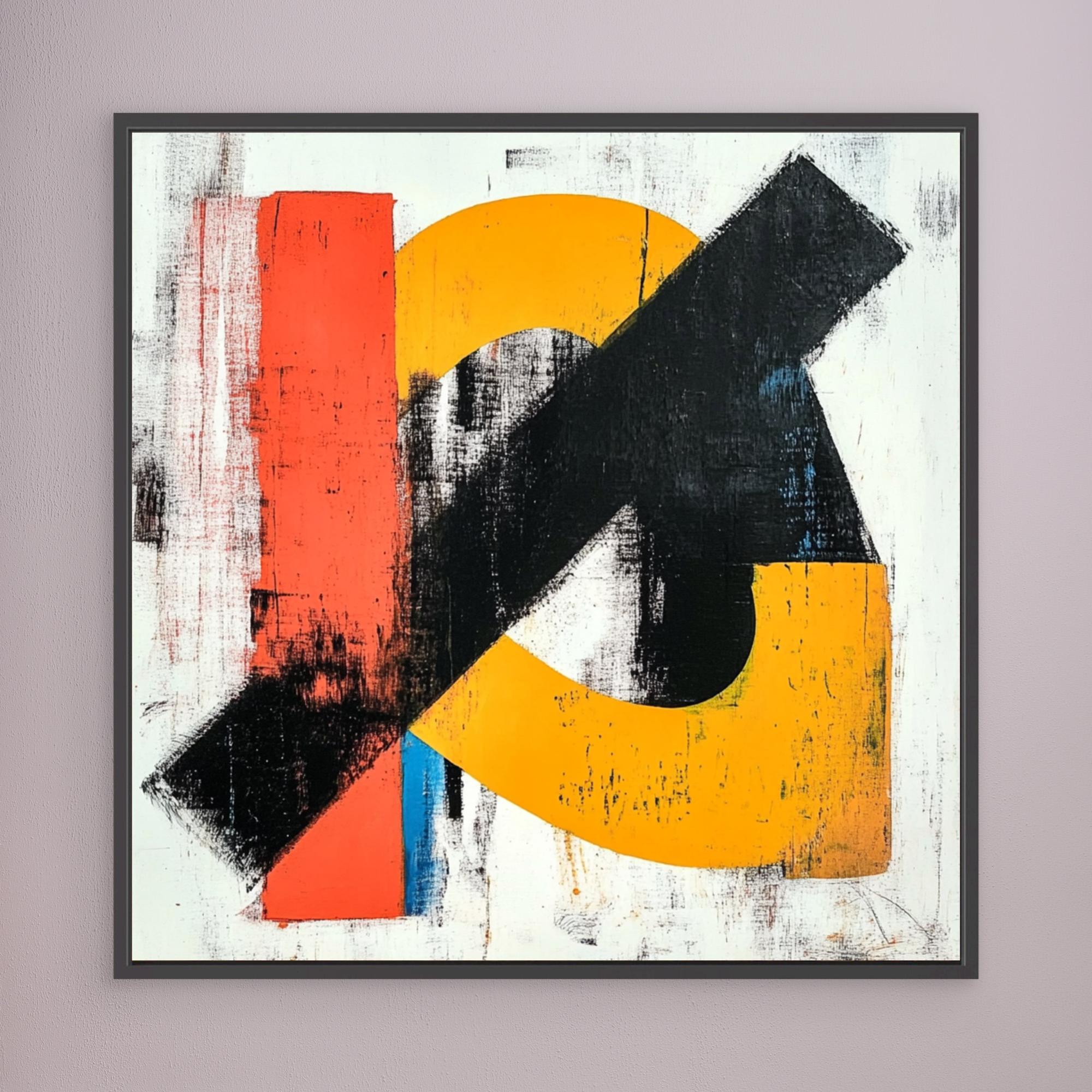 Canvas Print: "Industrial Rhythm" – Bold Abstract Wall Art modern abstract canvas wall art by Rossetti Art – luxury interior design artwork for living room, bedroom, office – Contemporary Abstract Design Contemporary Art for Sale contemporary art piece