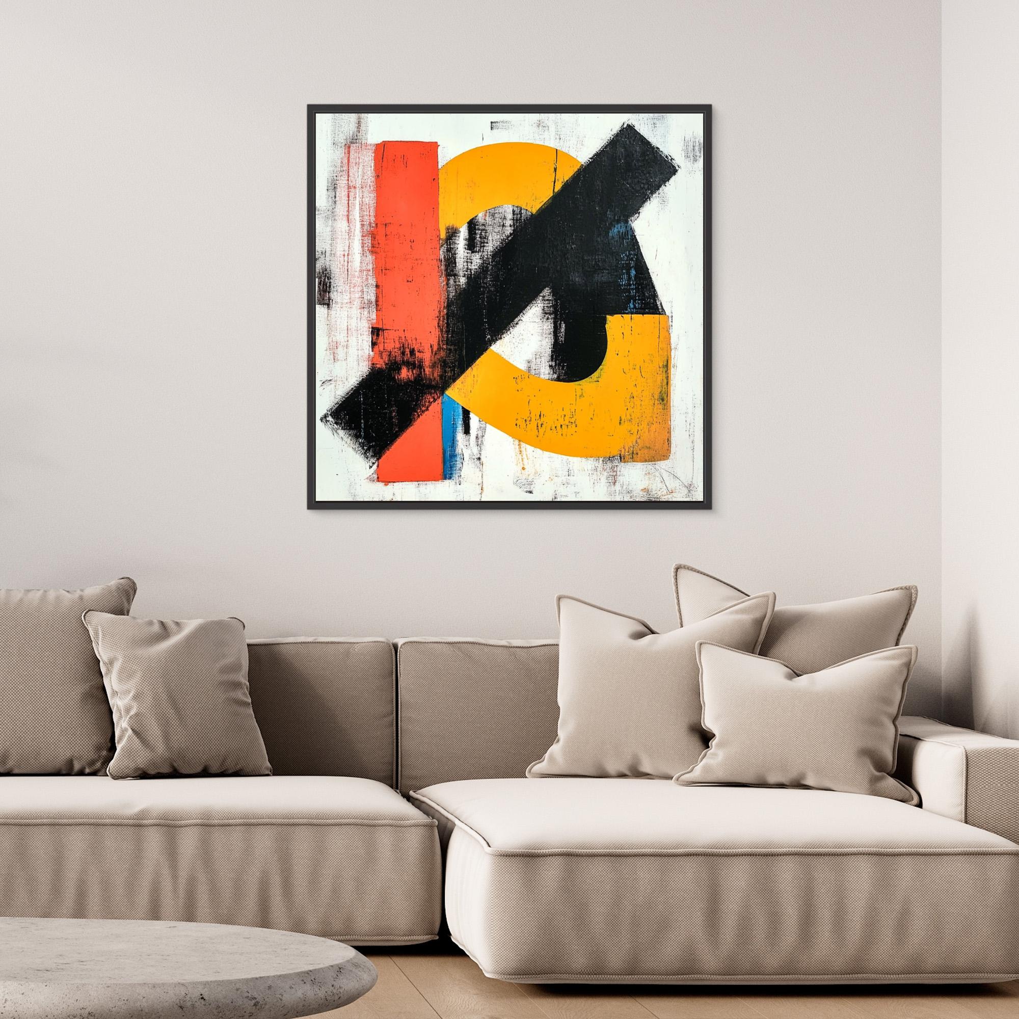 Canvas Print: "Industrial Rhythm" – Bold Abstract Wall Art modern abstract canvas wall art by Rossetti Art – luxury interior design artwork for living room, bedroom, office – Contemporary Abstract Design Contemporary Art for Sale contemporary art piece