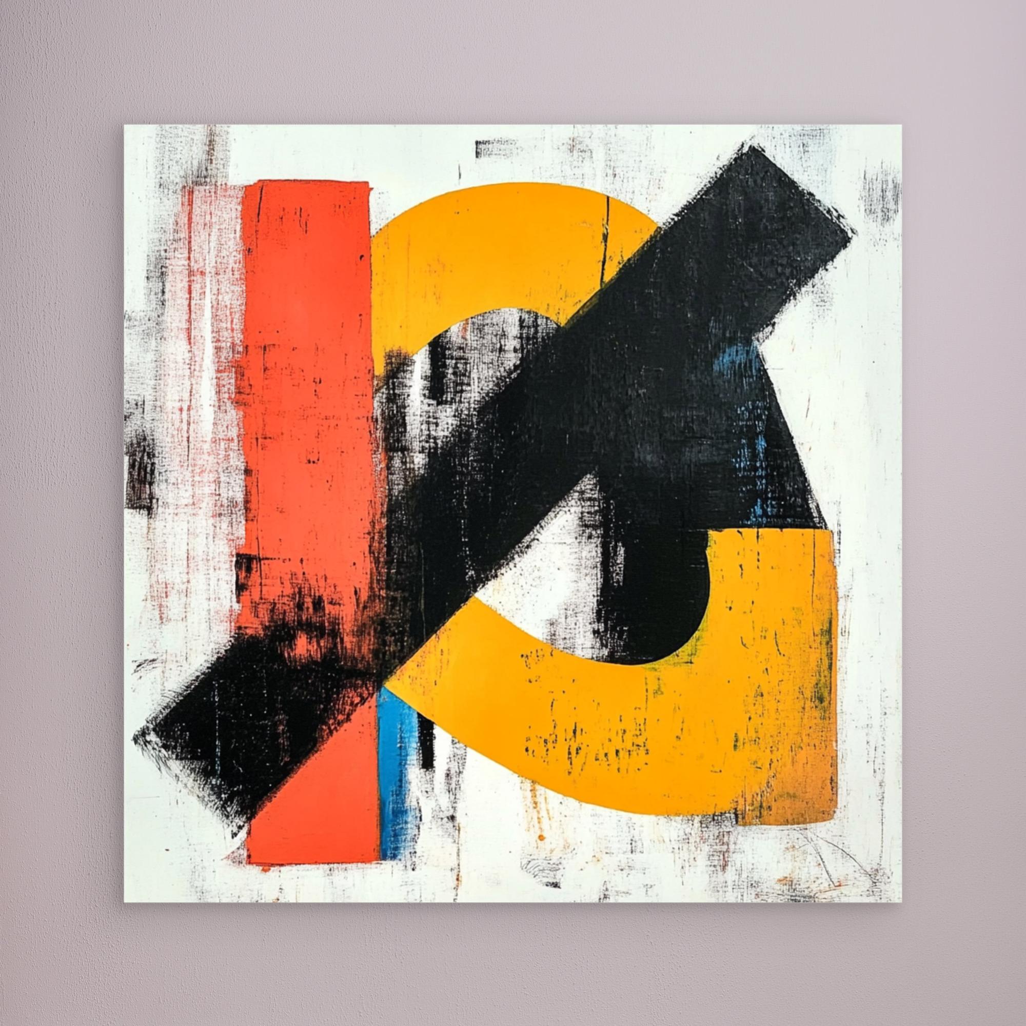 Canvas Print: "Industrial Rhythm" – Bold Abstract Wall Art modern abstract canvas wall art by Rossetti Art – luxury interior design artwork for living room, bedroom, office – Contemporary Abstract Design Contemporary Art for Sale contemporary art piece