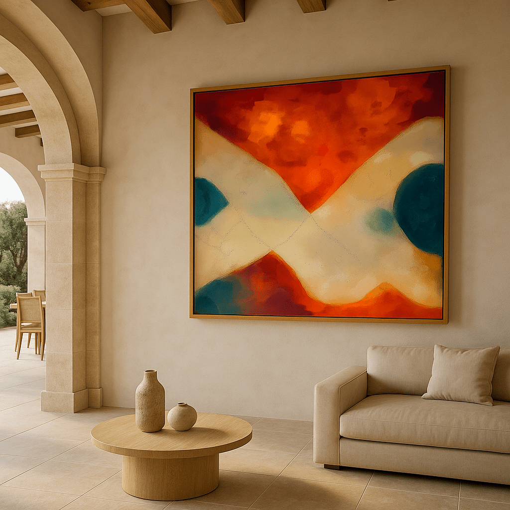 Canvas Print: Infinite Flow – Contemporary Abstract Art Print modern abstract canvas wall art by Rossetti Art – luxury interior design artwork for living room, bedroom, office – Bold and Dynamic Artistic Home Accent Colorful Statement Wall Art Contemporary Grid Art