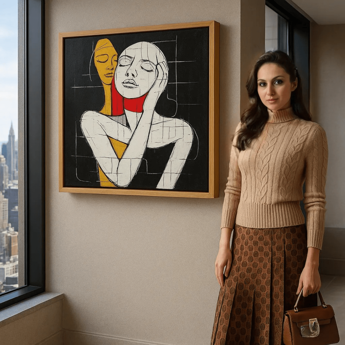 Canvas Print: "Layers of Self" - Modern Abstract Figurative Wall Art modern abstract canvas wall art by Rossetti Art – luxury interior design artwork for living room, bedroom, office – Abstract Canvas Print Abstract Canvas Prints canvas print for walls