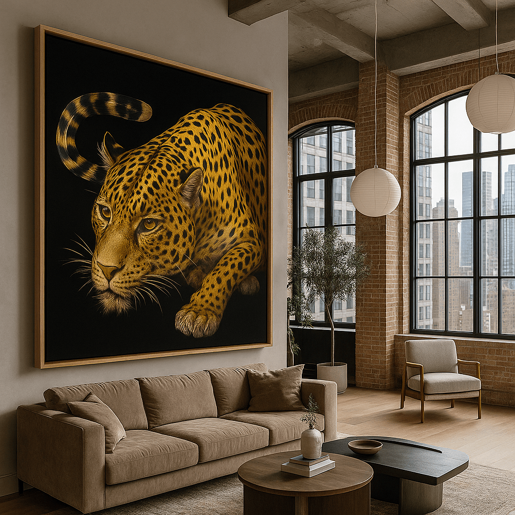 Canvas Print : Leopard in Motion – Leopard Canvas Wall Art - Chiara Rossetti