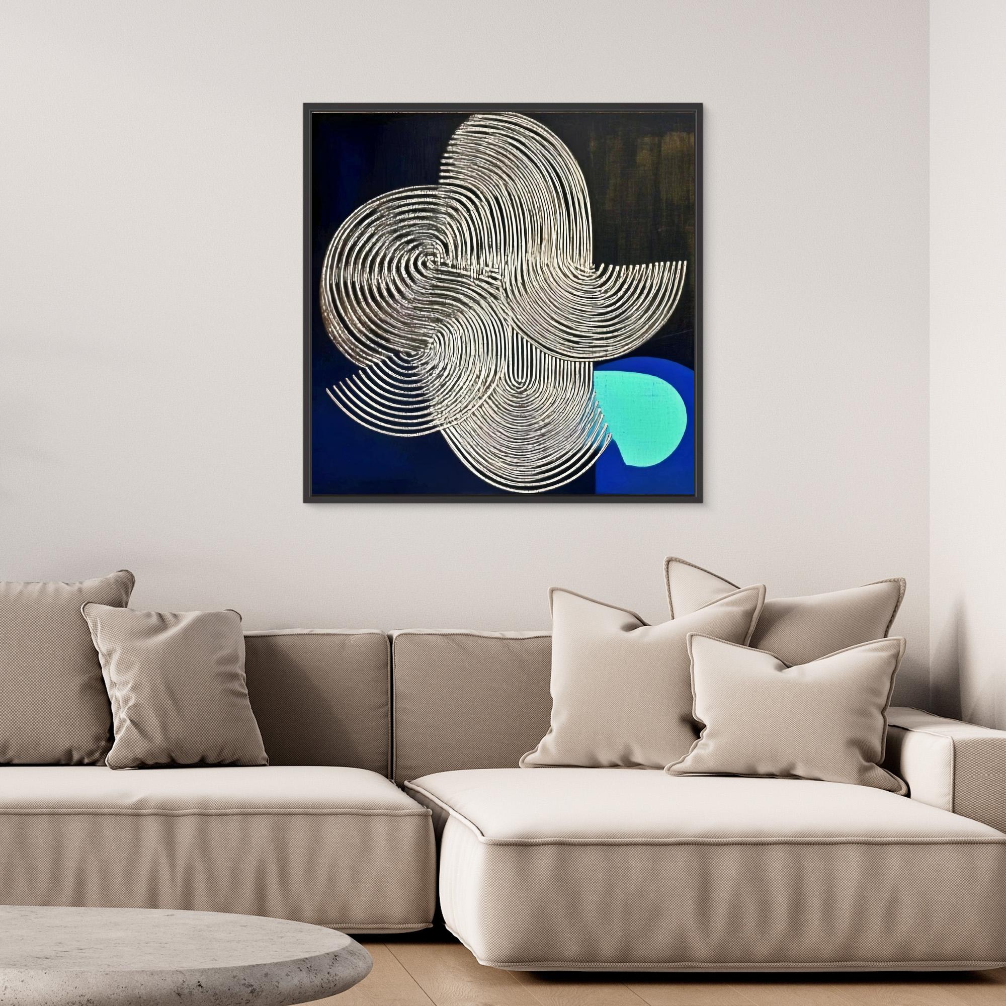 Canvas Print : Luminous Echo - Textured Abstract Canvas Art - Chiara Rossetti
