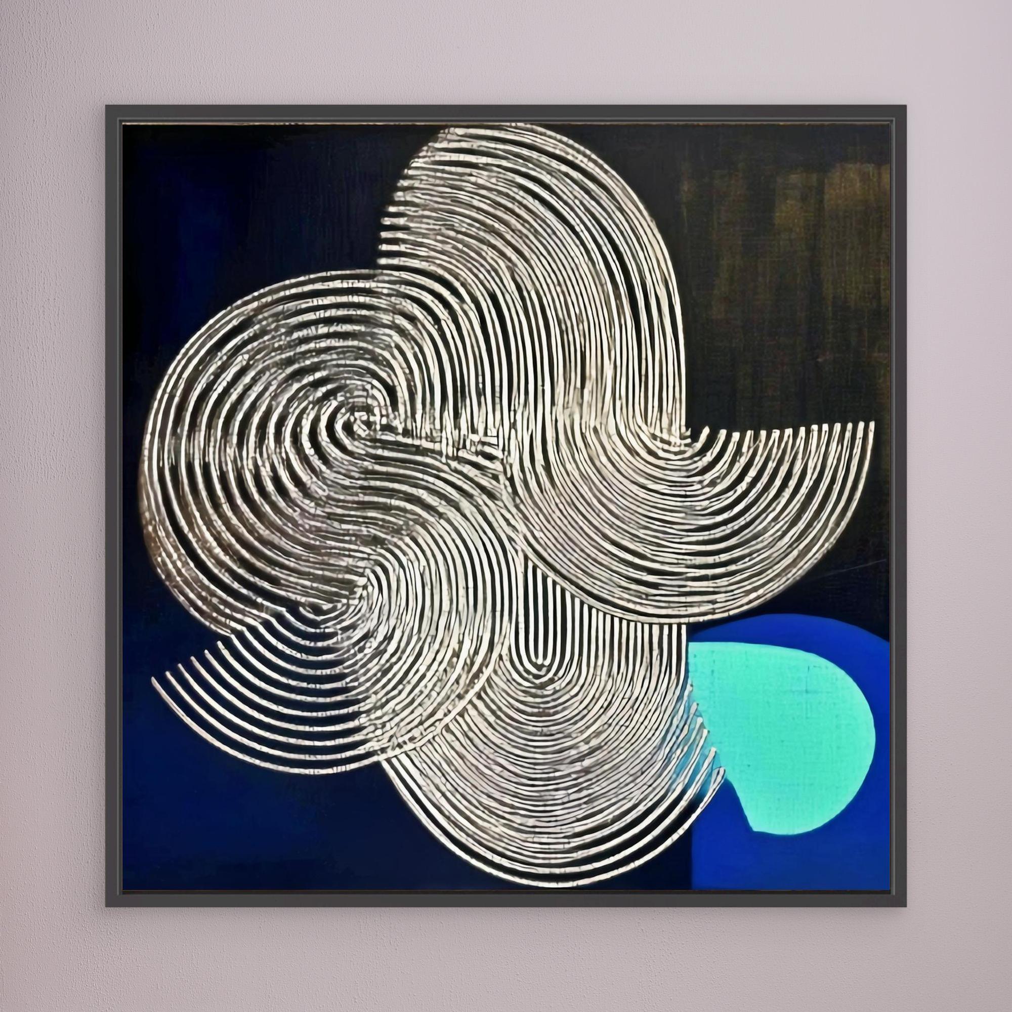 Canvas Print : Luminous Echo - Textured Abstract Canvas Art modern abstract canvas wall art by Rossetti Art – luxury interior design artwork for living room, bedroom, office – Luminous Echo minimalist canvas art minimalist canvas wall art