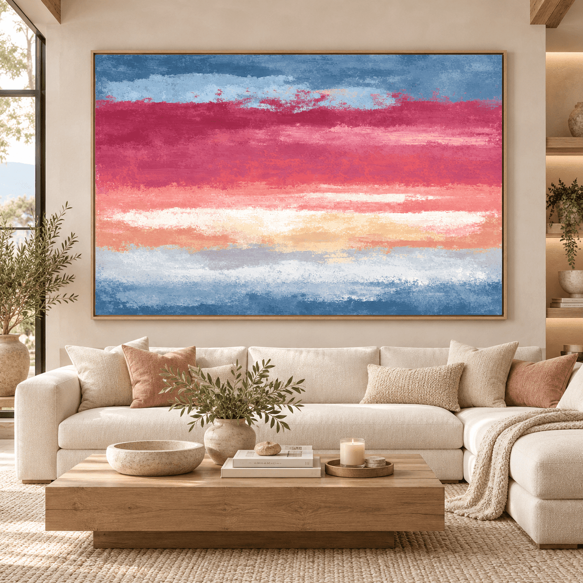 Magenta Wall Art – Crimson Skyline by Rossetti Art