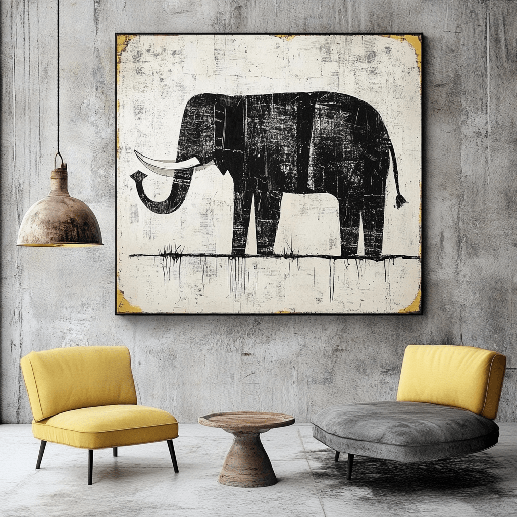 "Canvas Print: Majestic Elephant - Elephant themed Nursery for Boy - Chiara Rossetti