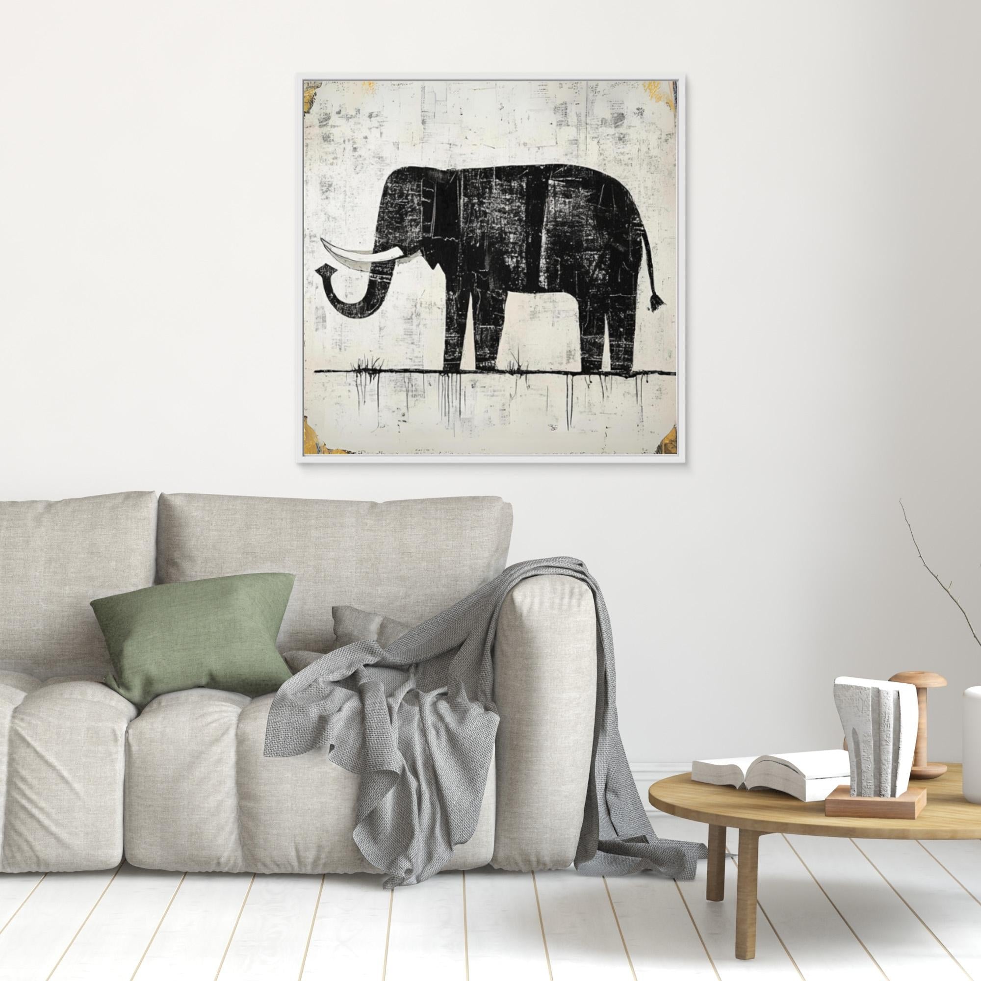 "Canvas Print: Majestic Elephant - Elephant themed Nursery for Boy - Chiara Rossetti