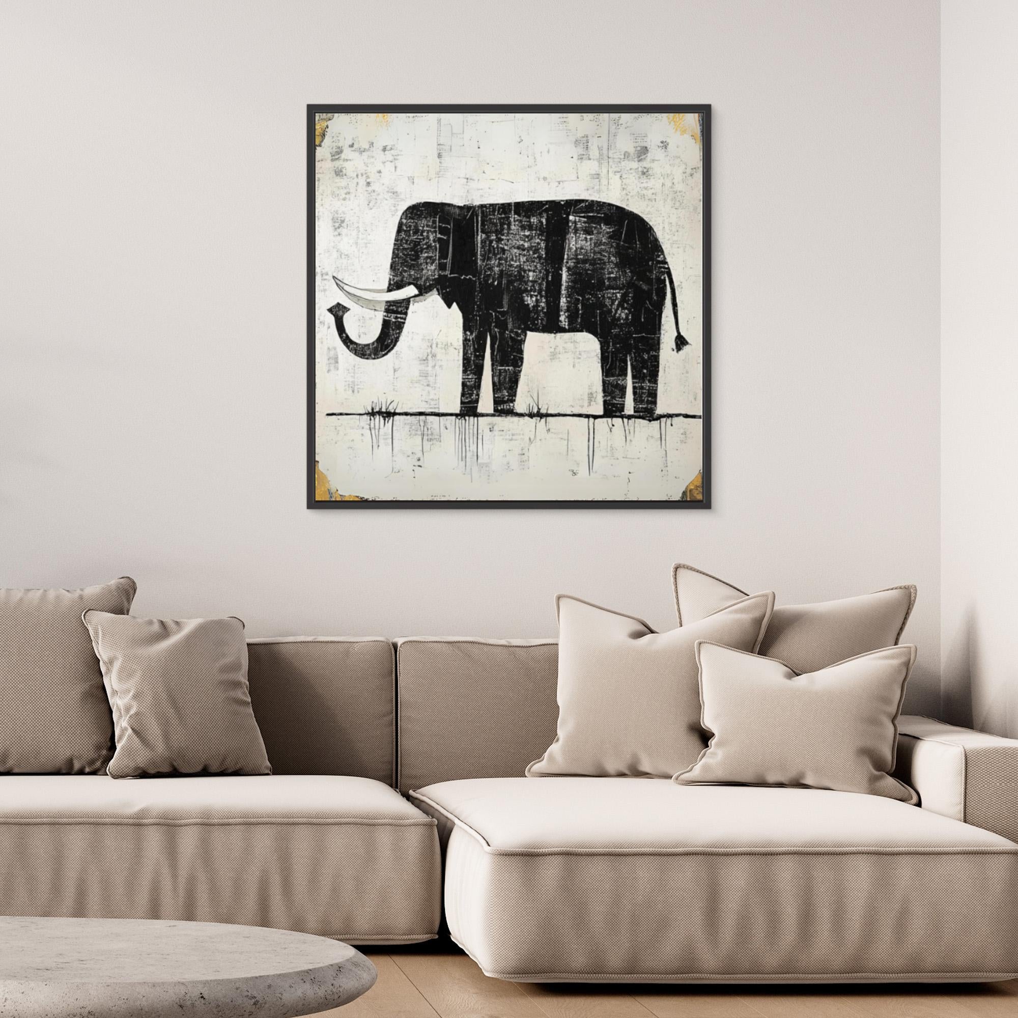 "Canvas Print: Majestic Elephant - Elephant themed Nursery for Boy - Chiara Rossetti