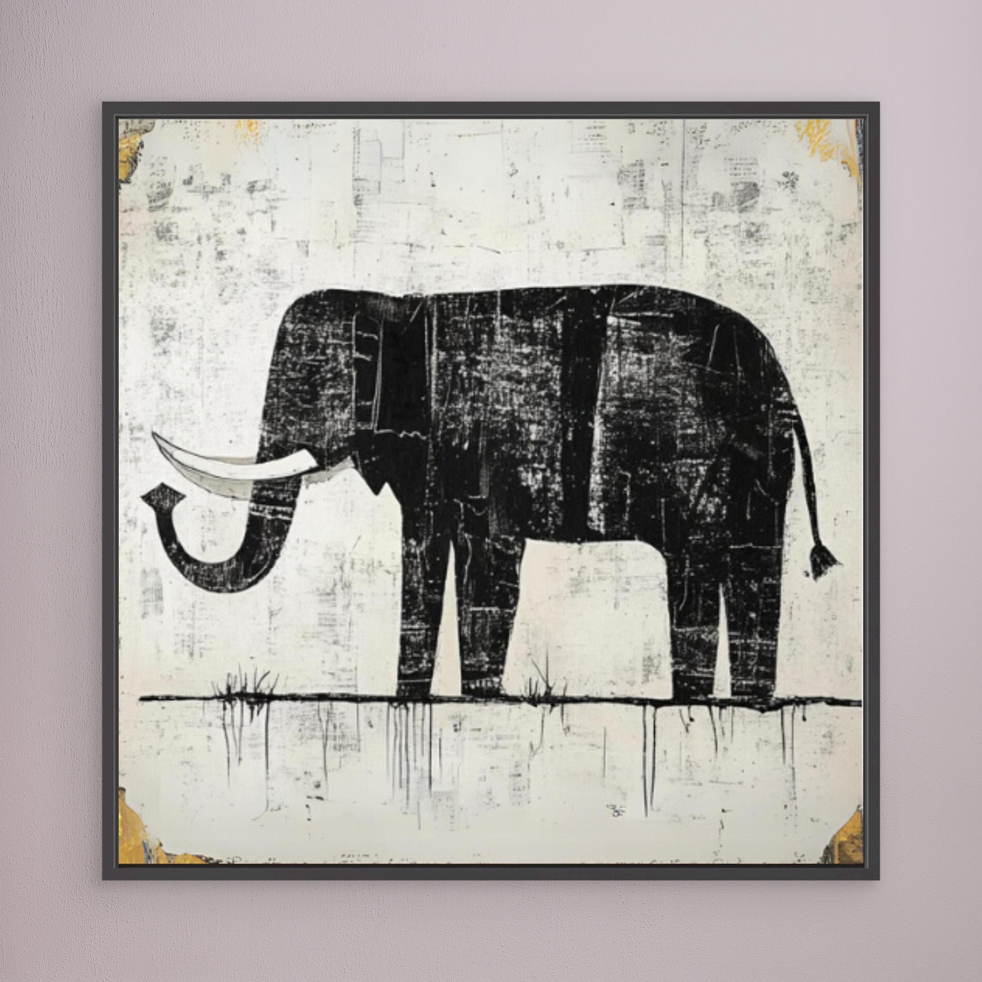 "Canvas Print: Majestic Elephant - Elephant themed Nursery for Boy - Chiara Rossetti