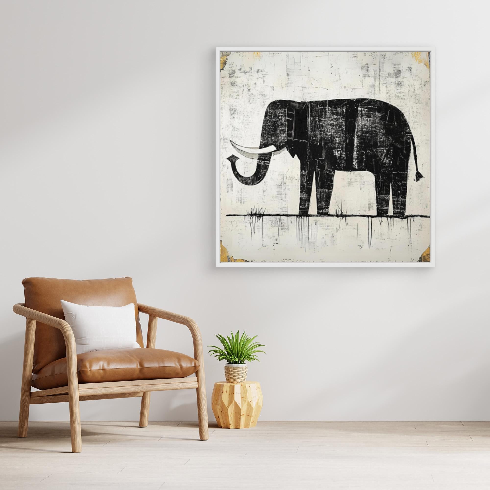 "Canvas Print: Majestic Elephant - Elephant themed Nursery for Boy - Chiara Rossetti