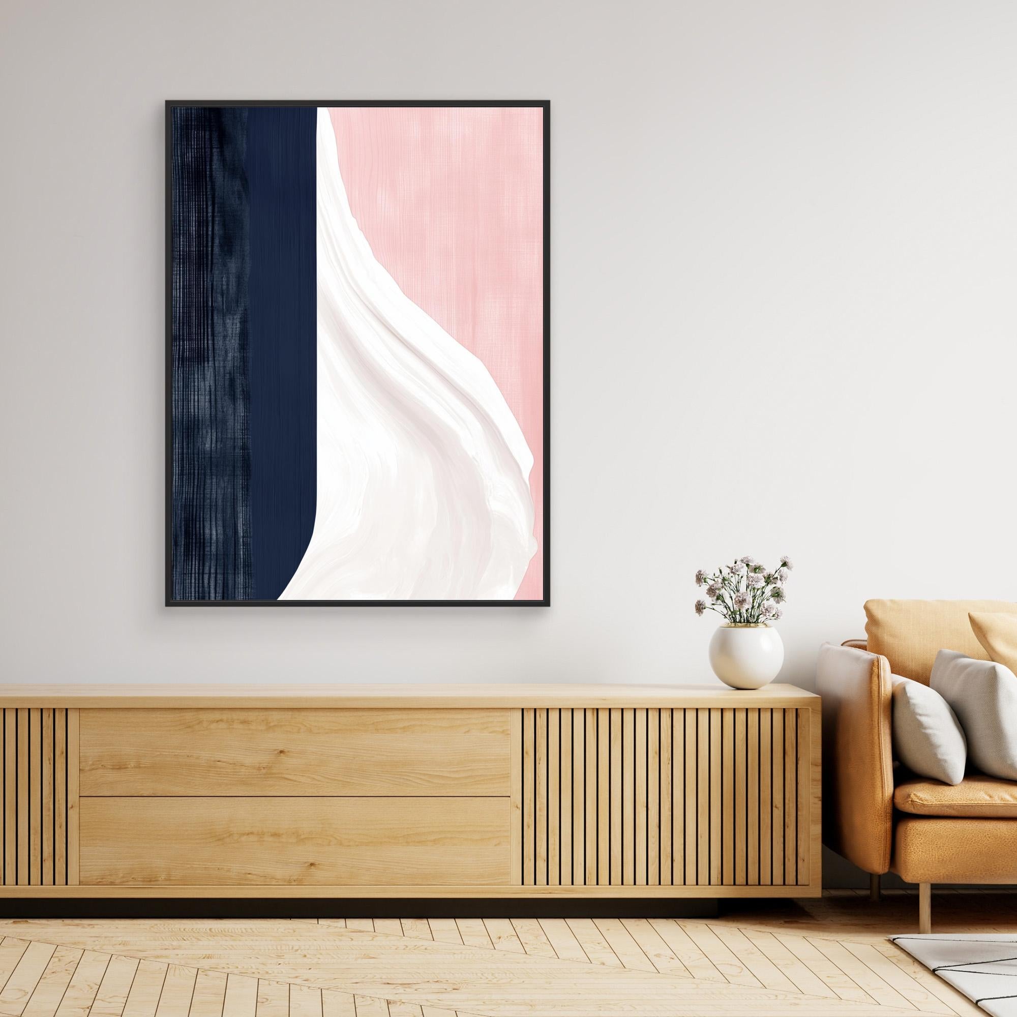 Canvas Print: "Minimal Harmony" - Modern Abstract Wall Art modern abstract canvas wall art by Rossetti Art – luxury interior design artwork for living room, bedroom, office – Contemporary Minimalism Modern Abstract Canvas Modern Serene Decor