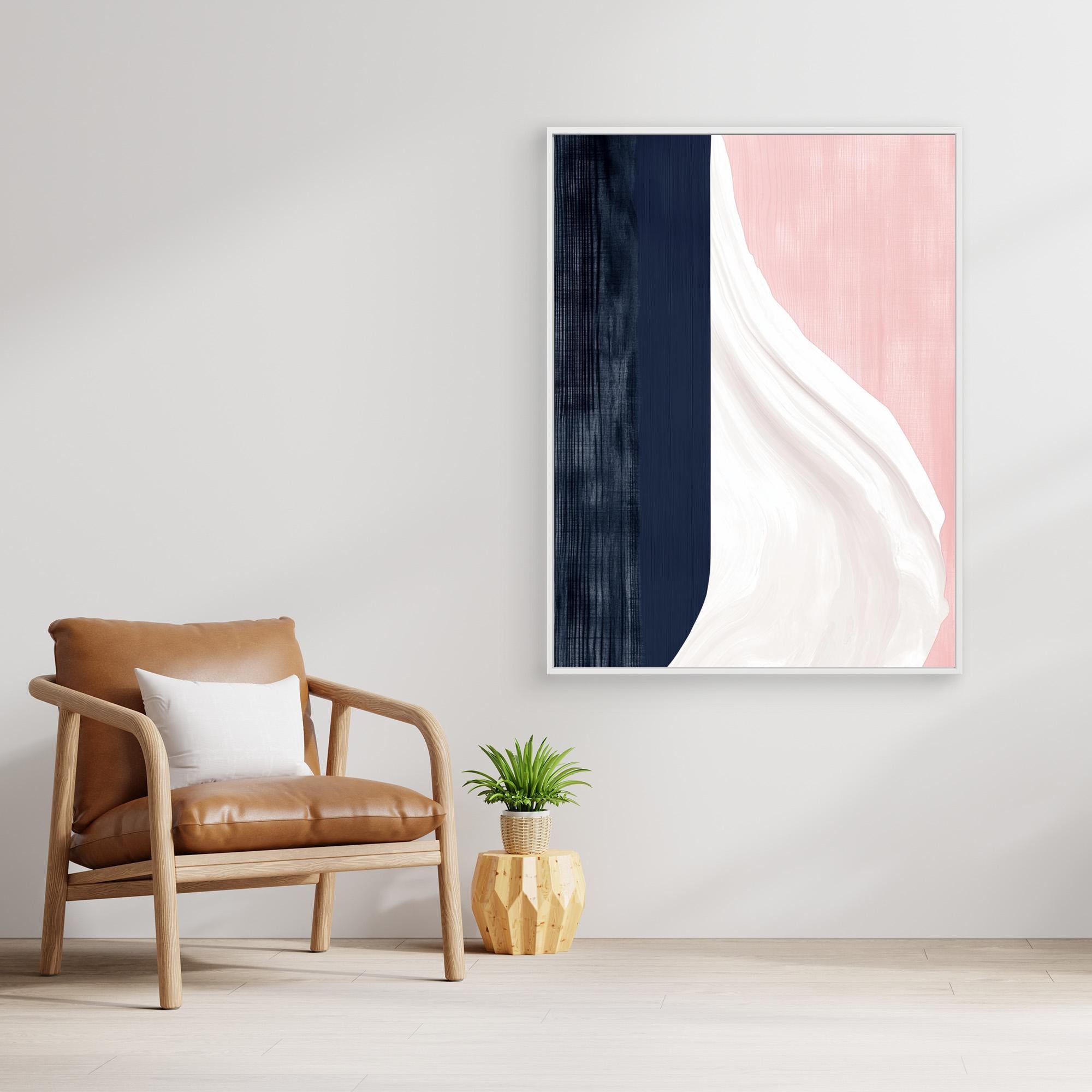 Canvas Print: "Minimal Harmony" - Modern Abstract Wall Art modern abstract canvas wall art by Rossetti Art – luxury interior design artwork for living room, bedroom, office – Contemporary Minimalism Modern Abstract Canvas Modern Serene Decor