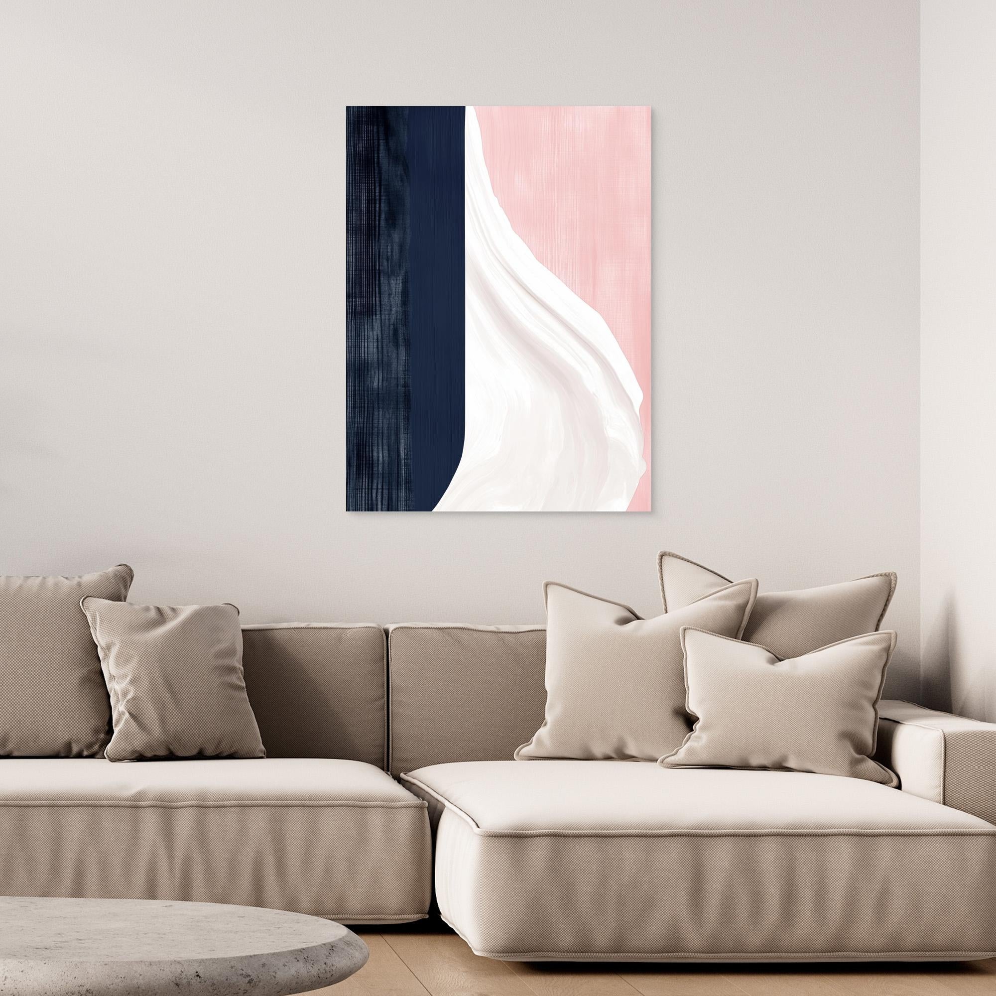 Canvas Print: "Minimal Harmony" - Modern Abstract Wall Art modern abstract canvas wall art by Rossetti Art – luxury interior design artwork for living room, bedroom, office – Contemporary Minimalism Modern Abstract Canvas Modern Serene Decor