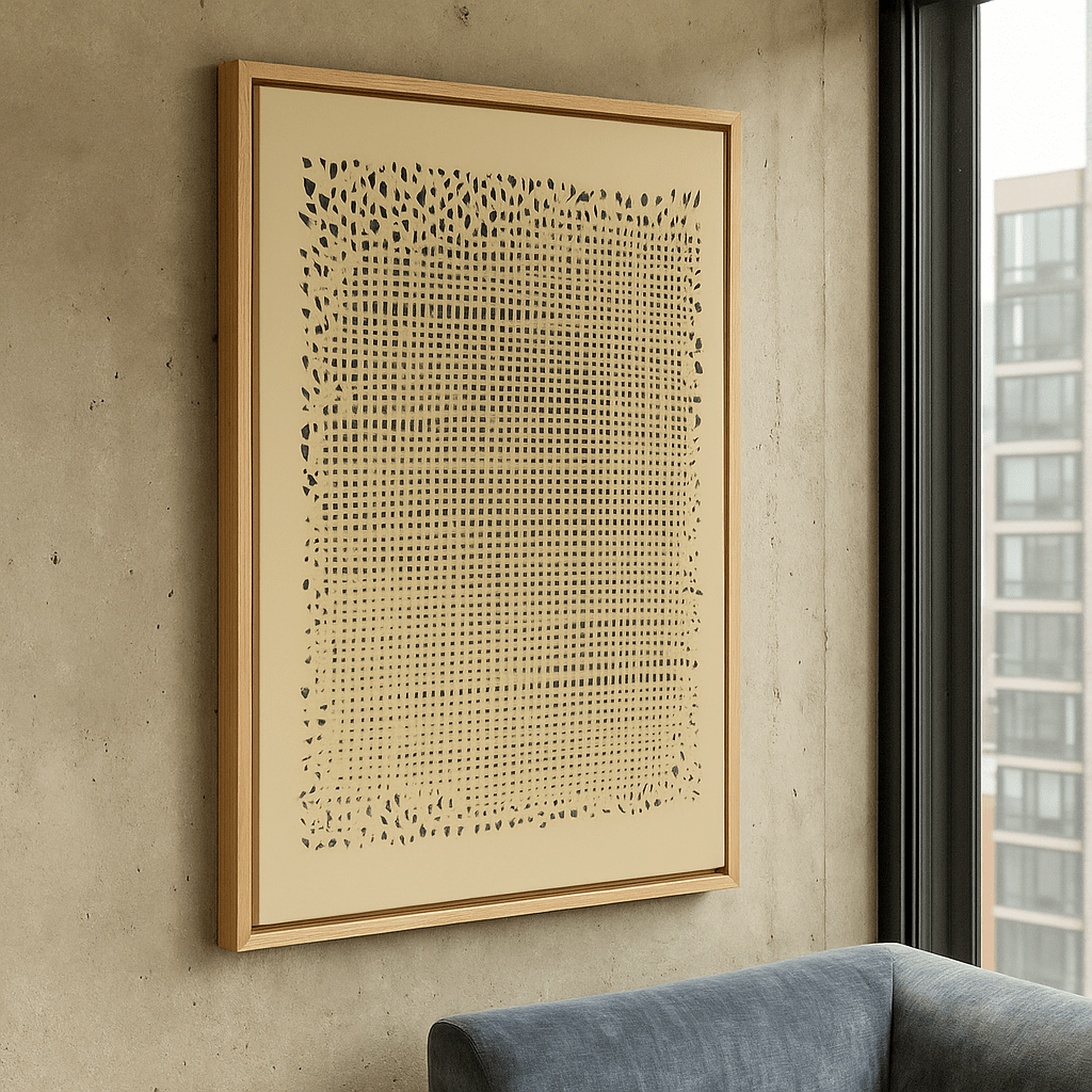 Canvas Print : Minimal Soft Grid – Abstract Canvas Wall Art Framed - Chiara Rossetti