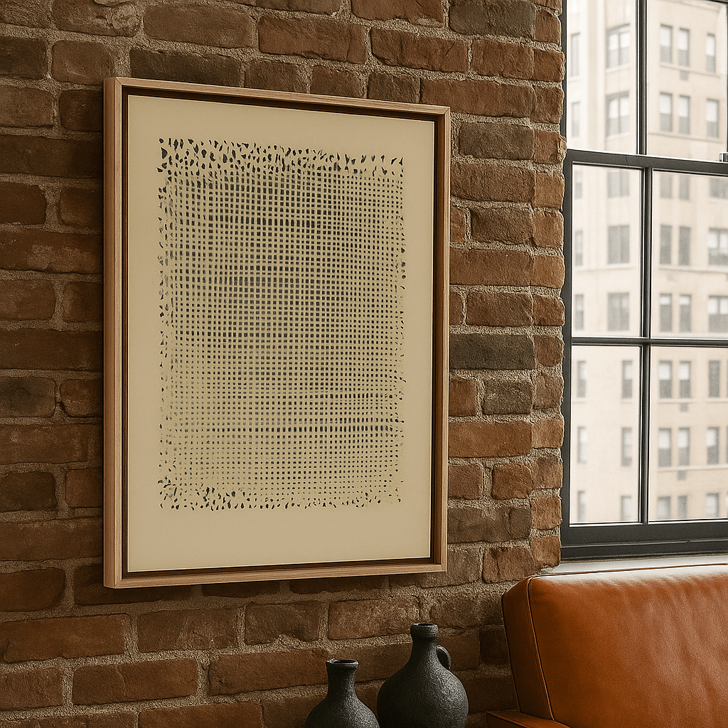 Canvas Print : Minimal Soft Grid – Abstract Canvas Wall Art Framed - Chiara Rossetti