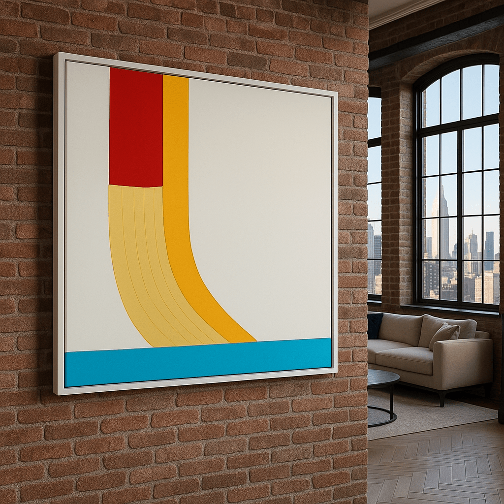 Canvas Print: Minimalist Motion - Geometric Abstract Wall Art Print modern abstract canvas wall art by Rossetti Art – luxury interior design artwork for living room, bedroom, office – contemporary art piece Contemporary Canvas Art Contemporary canvas print