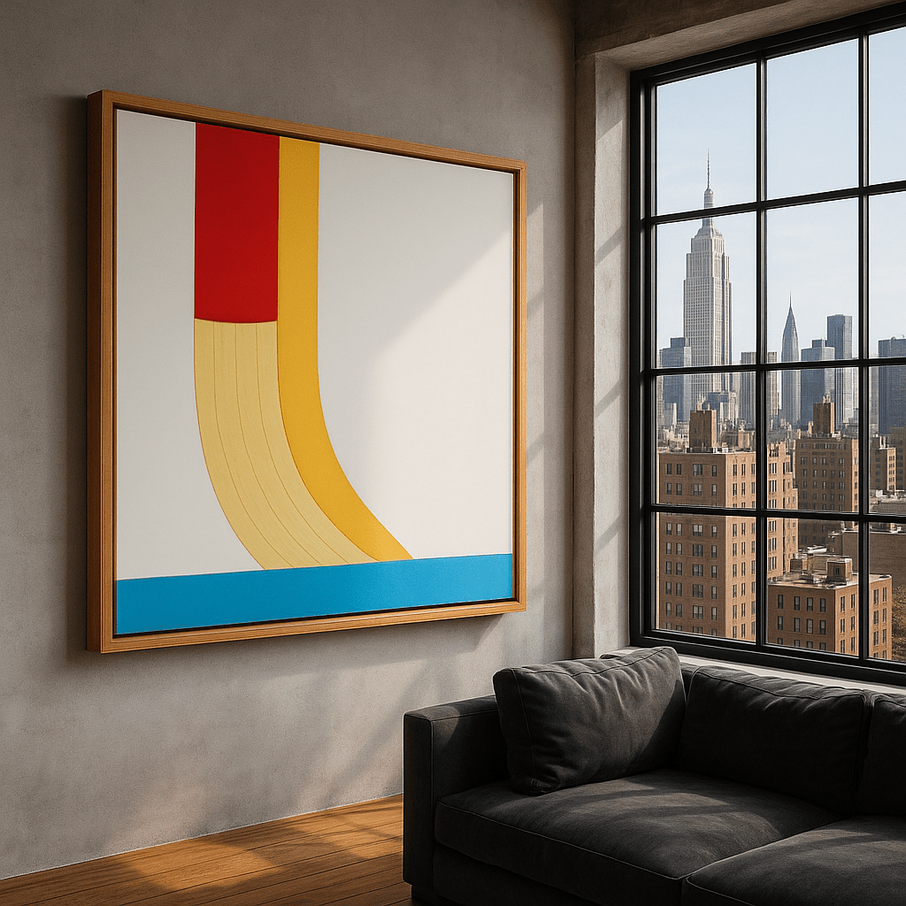 Canvas Print: Minimalist Motion - Geometric Abstract Wall Art Print modern abstract canvas wall art by Rossetti Art – luxury interior design artwork for living room, bedroom, office – contemporary art piece Contemporary Canvas Art Contemporary canvas print