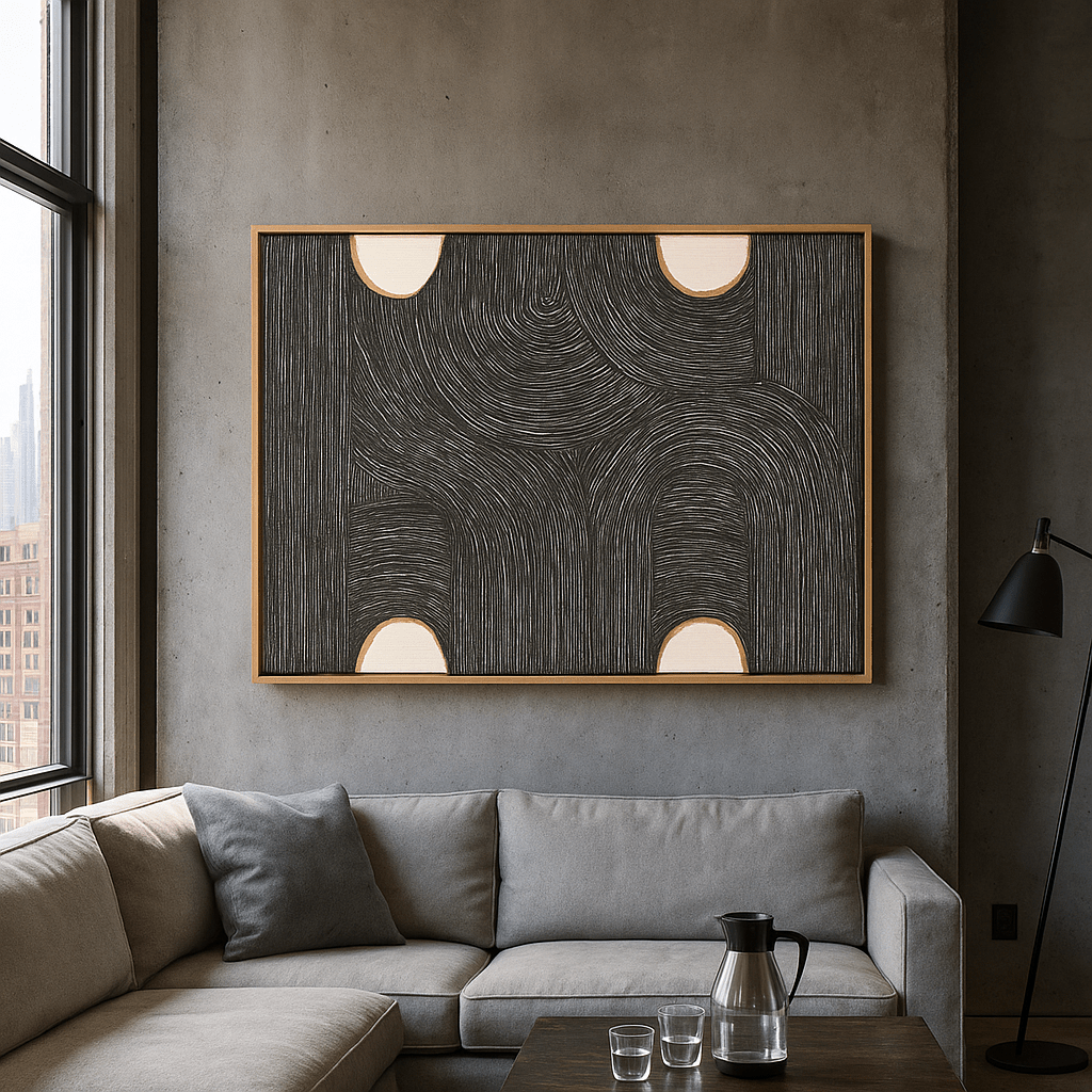 Canvas Print : Modern Abstract Arches – Large Abstract Canvas Print - Chiara Rossetti
