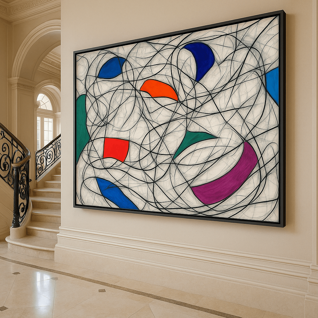 Canvas Print: Modern Abstract Chaos - Contemporary Art Print Interior modern abstract canvas wall art by Rossetti Art – luxury interior design artwork for living room, bedroom, office – contemporary art piece Contemporary Canvas Art Contemporary canvas print