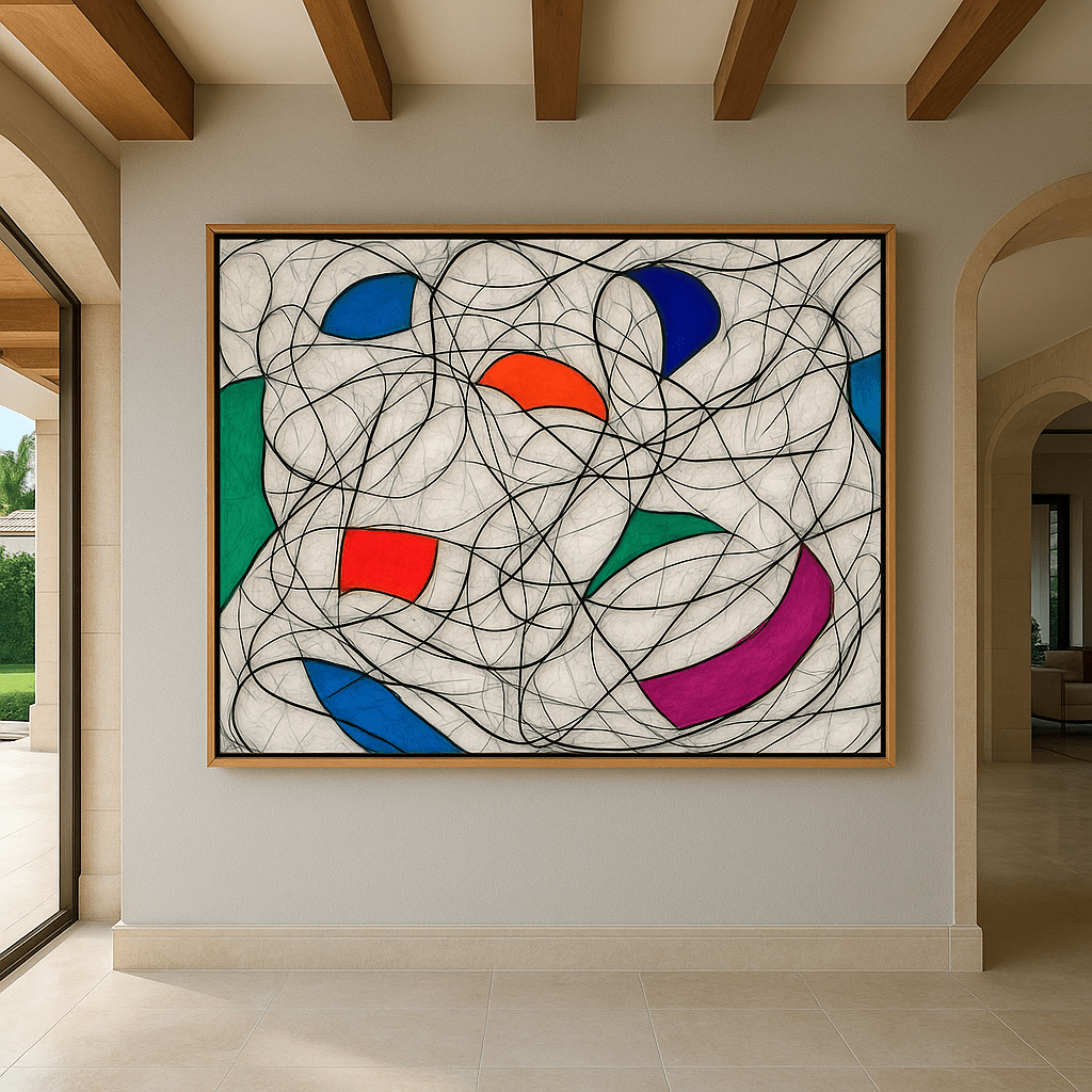 Canvas Print: Modern Abstract Chaos - Contemporary Art Print Interior modern abstract canvas wall art by Rossetti Art – luxury interior design artwork for living room, bedroom, office – contemporary art piece Contemporary Canvas Art Contemporary canvas print