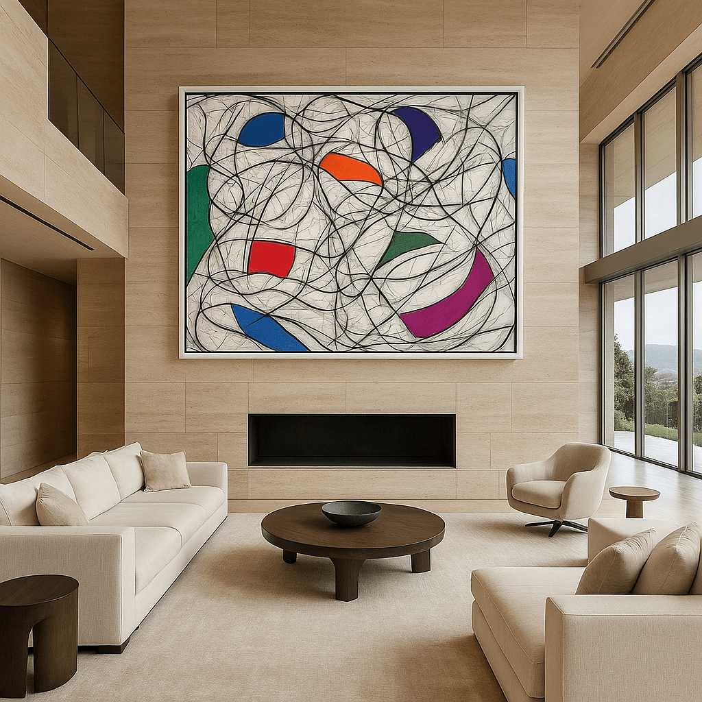 Canvas Print: Modern Abstract Chaos - Contemporary Art Print Interior modern abstract canvas wall art by Rossetti Art – luxury interior design artwork for living room, bedroom, office – contemporary art piece Contemporary Canvas Art Contemporary canvas print