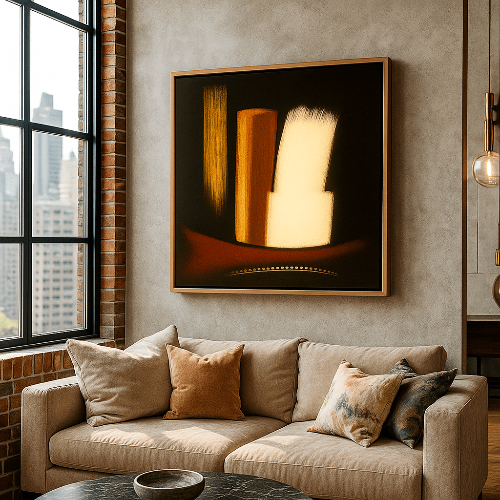Canvas Print : Modern Abstract Trio – Bold Textured Canvas Wall Art Print - Chiara Rossetti