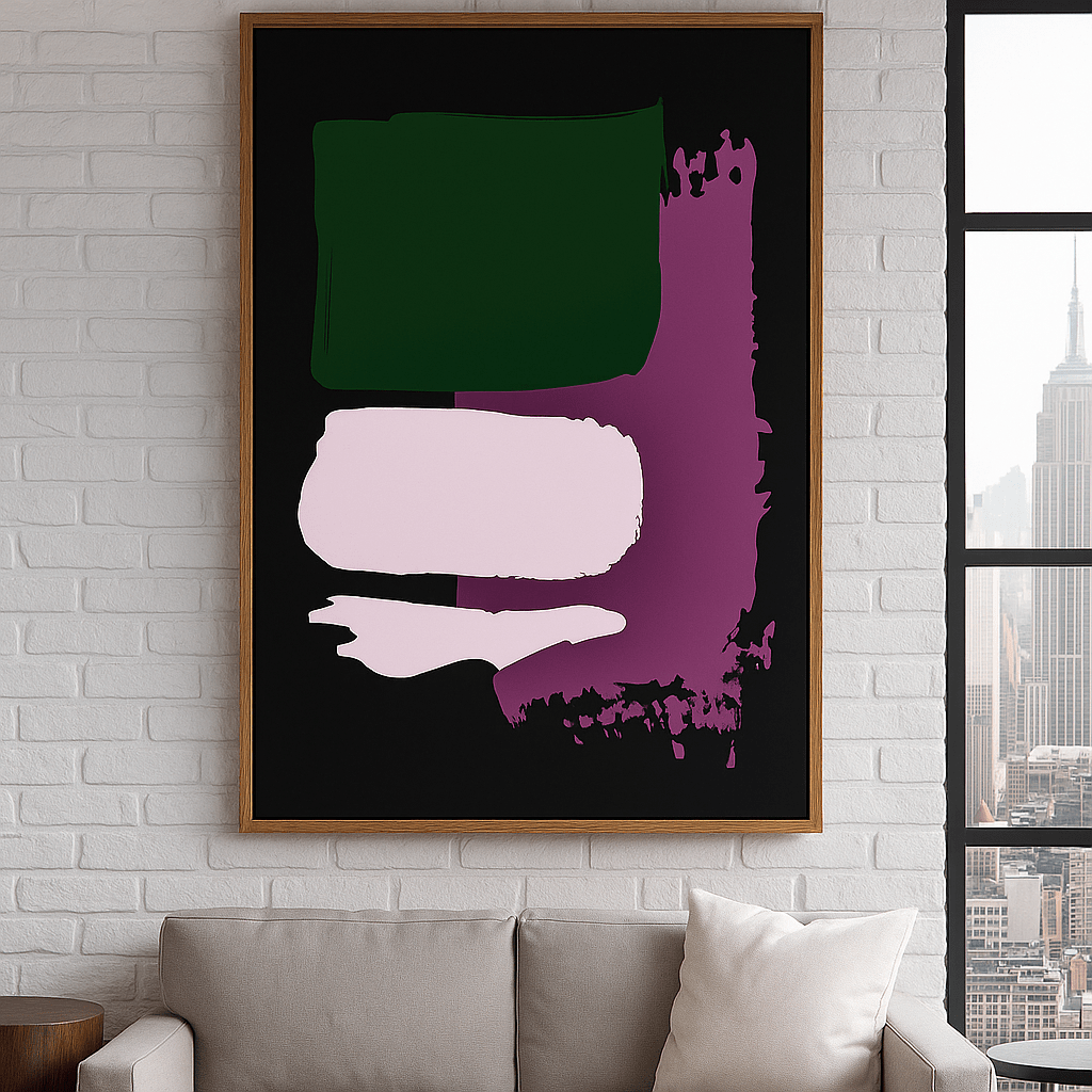 Canvas Print : Modern Color Clash – Abstract Wall Art Canvas Print - Chiara Rossetti