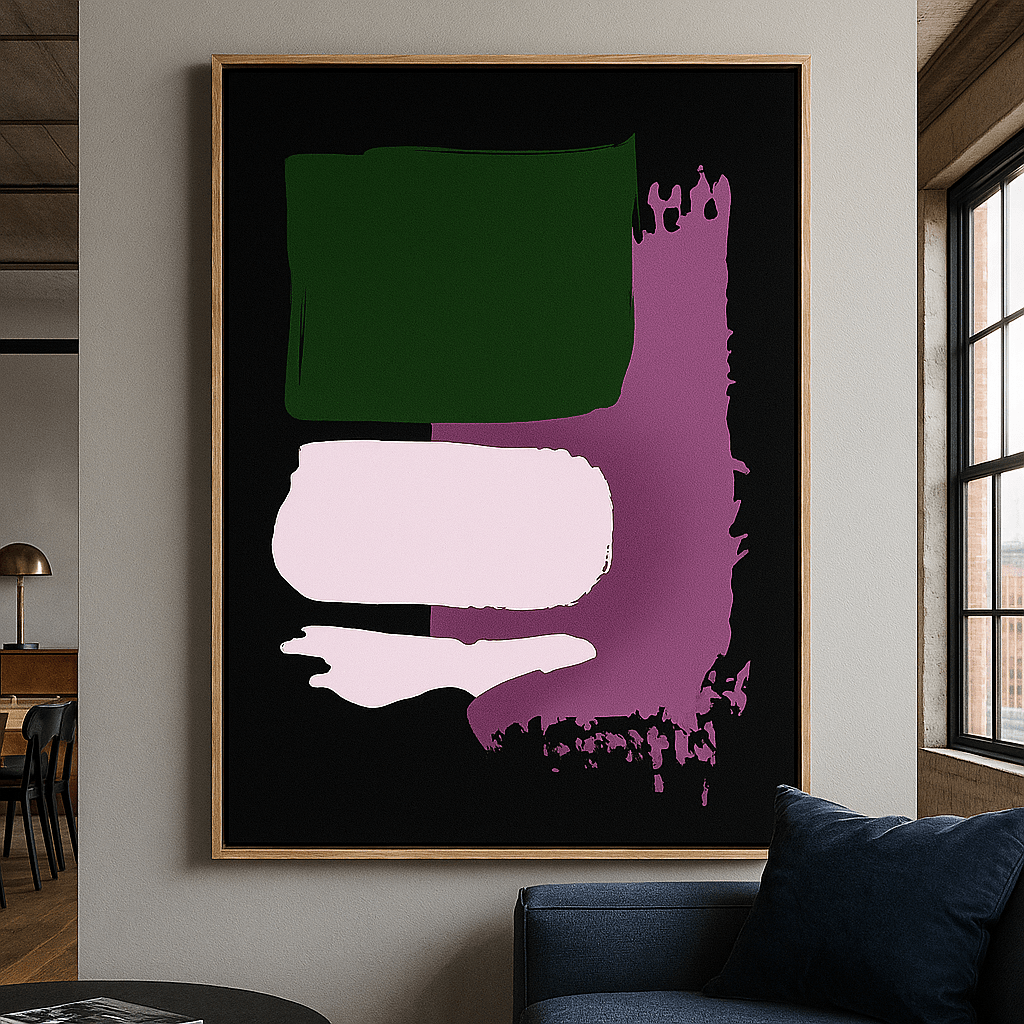 Canvas Print : Modern Color Clash – Abstract Wall Art Canvas Print - Chiara Rossetti
