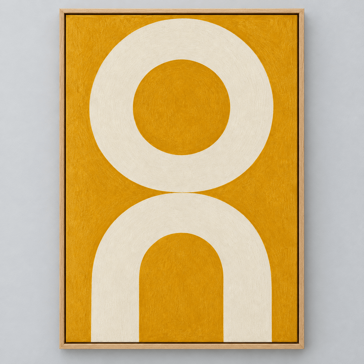 Mustard Wall Art – Sunlit Arch by Rossetti Art, framed vertical canvas print