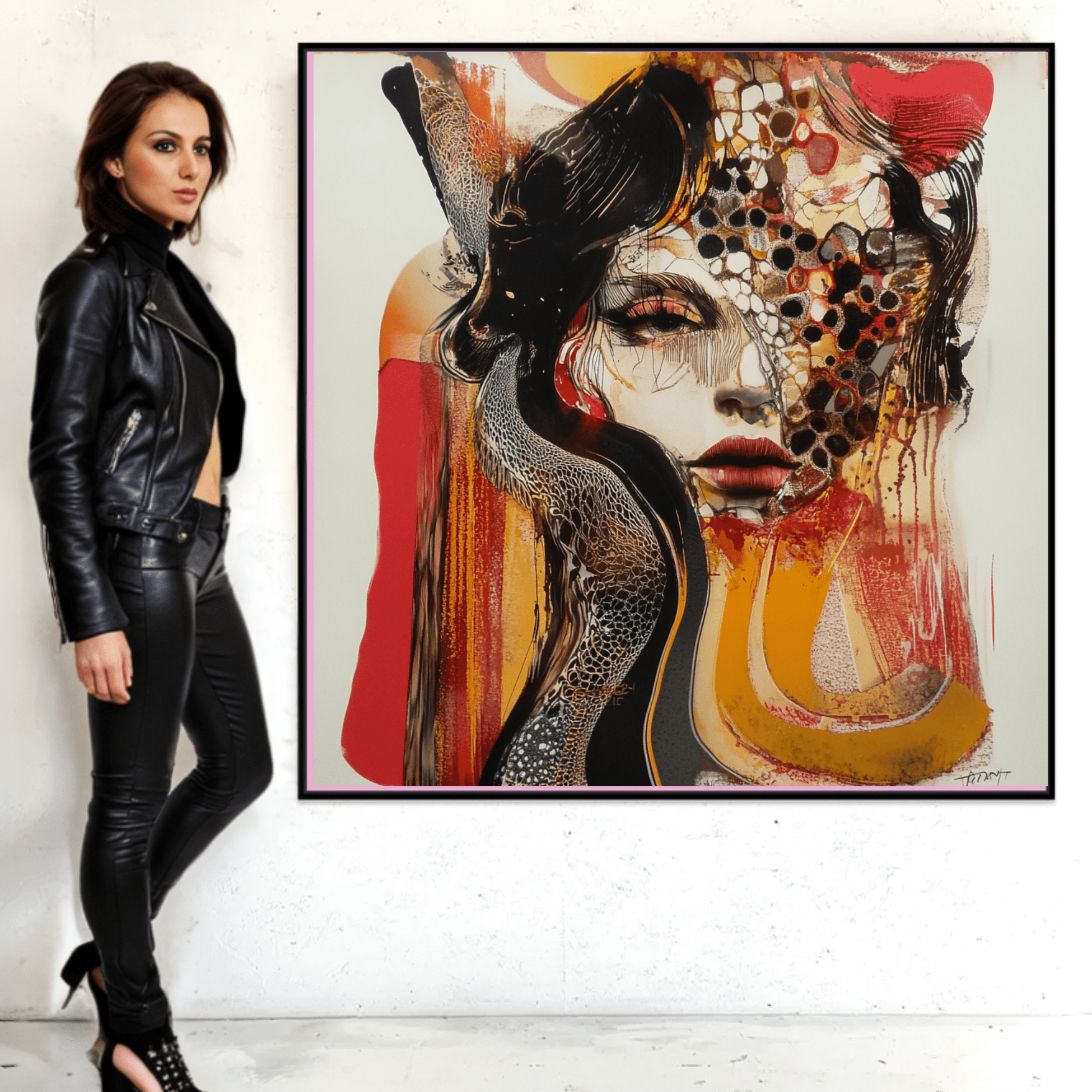 Canvas Print : Mystical Beauty - Handmade Abstract Wall Art | Modern Canvas Painting - Chiara Rossetti
