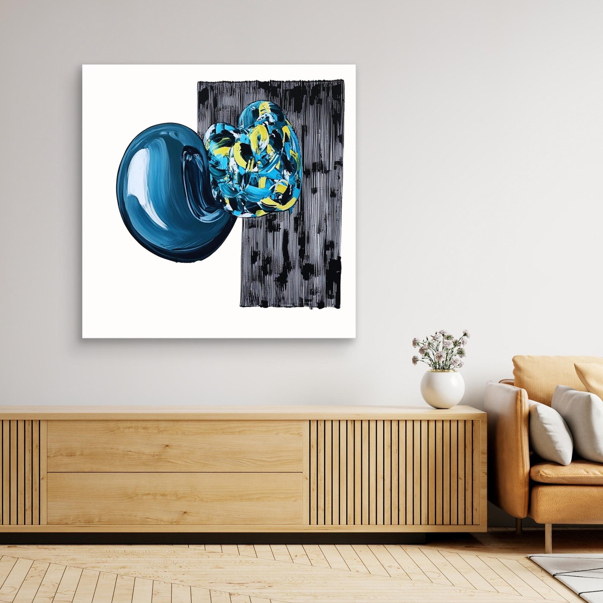 Canvas Print : Neo - Abstract Geometry | Modern Handmade Wall Art Print - Chiara Rossetti