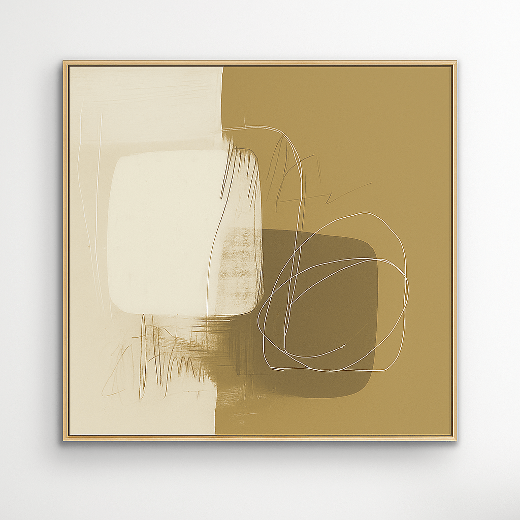 Canvas Print: Neutral Abstract Canvas Print – Modern Minimalist Beige Wall Art for Contemporary Interiors | Rossetti Art modern abstract canvas wall art by Rossetti Art – luxury interior design artwork for living room, bedroom, office – abstract wall art contemporary wall design extra large canvas wall art for living room