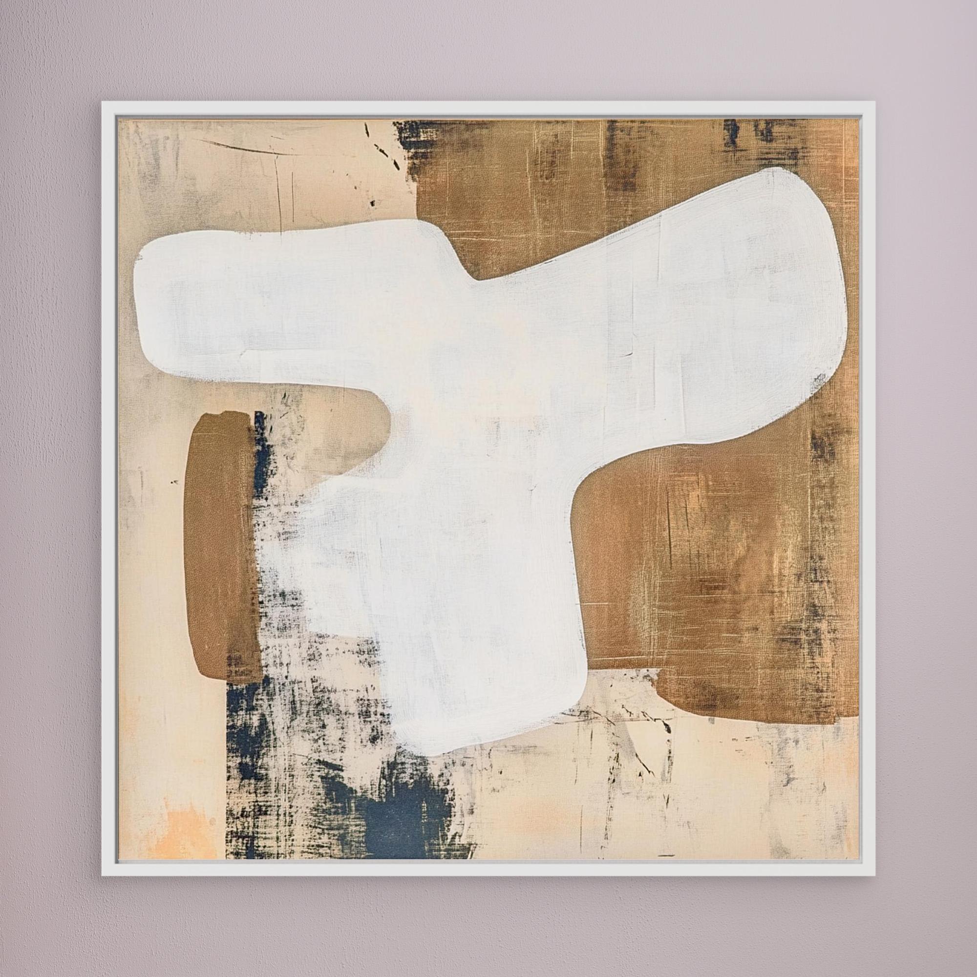 Canvas Print: "Neutral Essence" – Minimalist Abstract Earth - Tone Art modern abstract canvas wall art by Rossetti Art – luxury interior design artwork for living room, bedroom, office – Contemporary Art for Sale contemporary art piece Contemporary art print