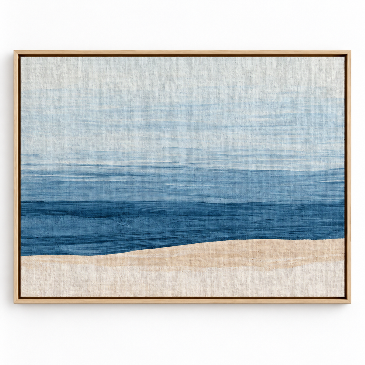 Ocean Abstract Painting Canvas Print – Shoreline Hush by Rossetti Art