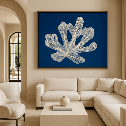 Blue and White Nautical Prints - Ocean Coral Elegance By Rossetti Art